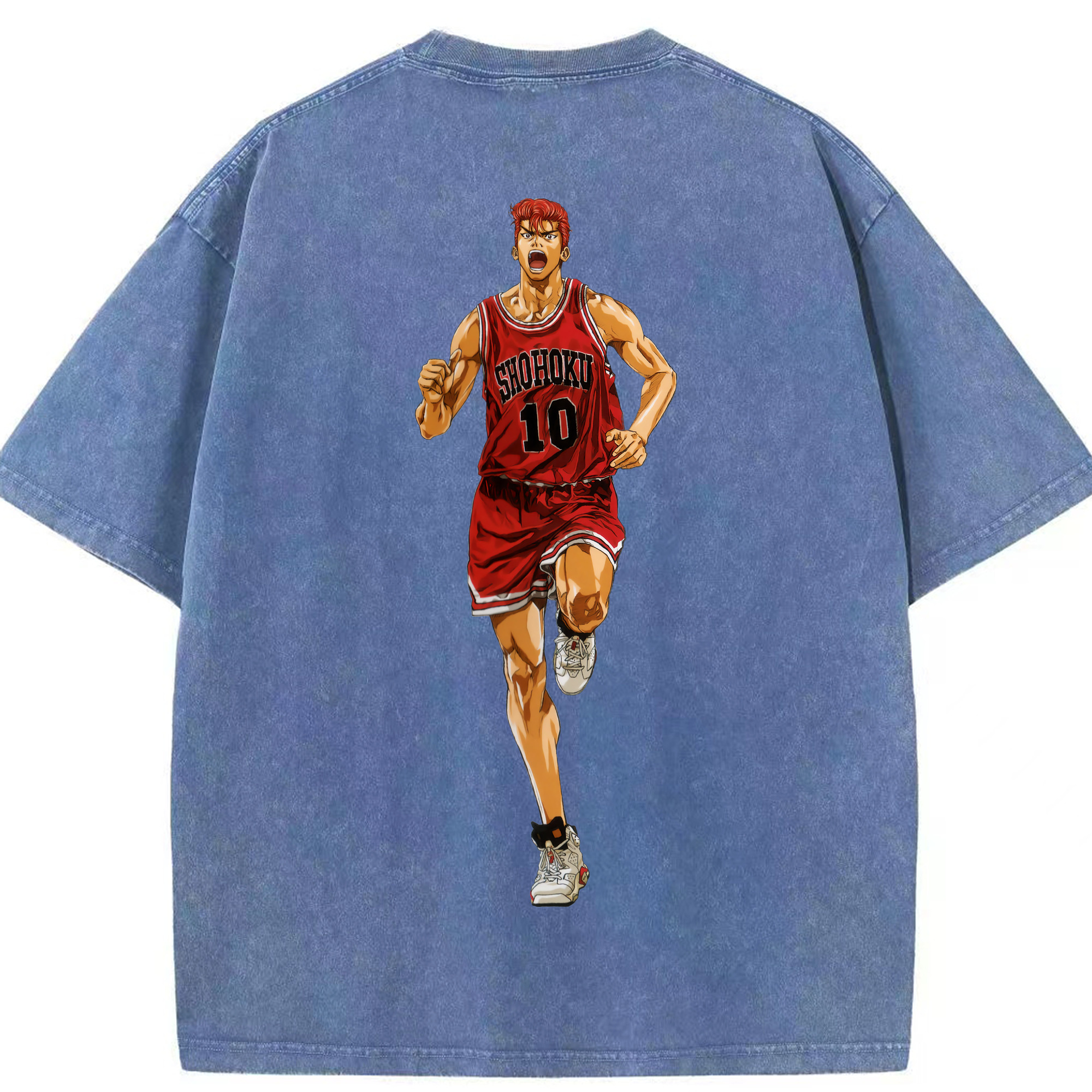 （画像用） SLAM DUNK／スラムダンク 綿100% ヴィンテージ風 半袖Tシャツ（背面プリント）