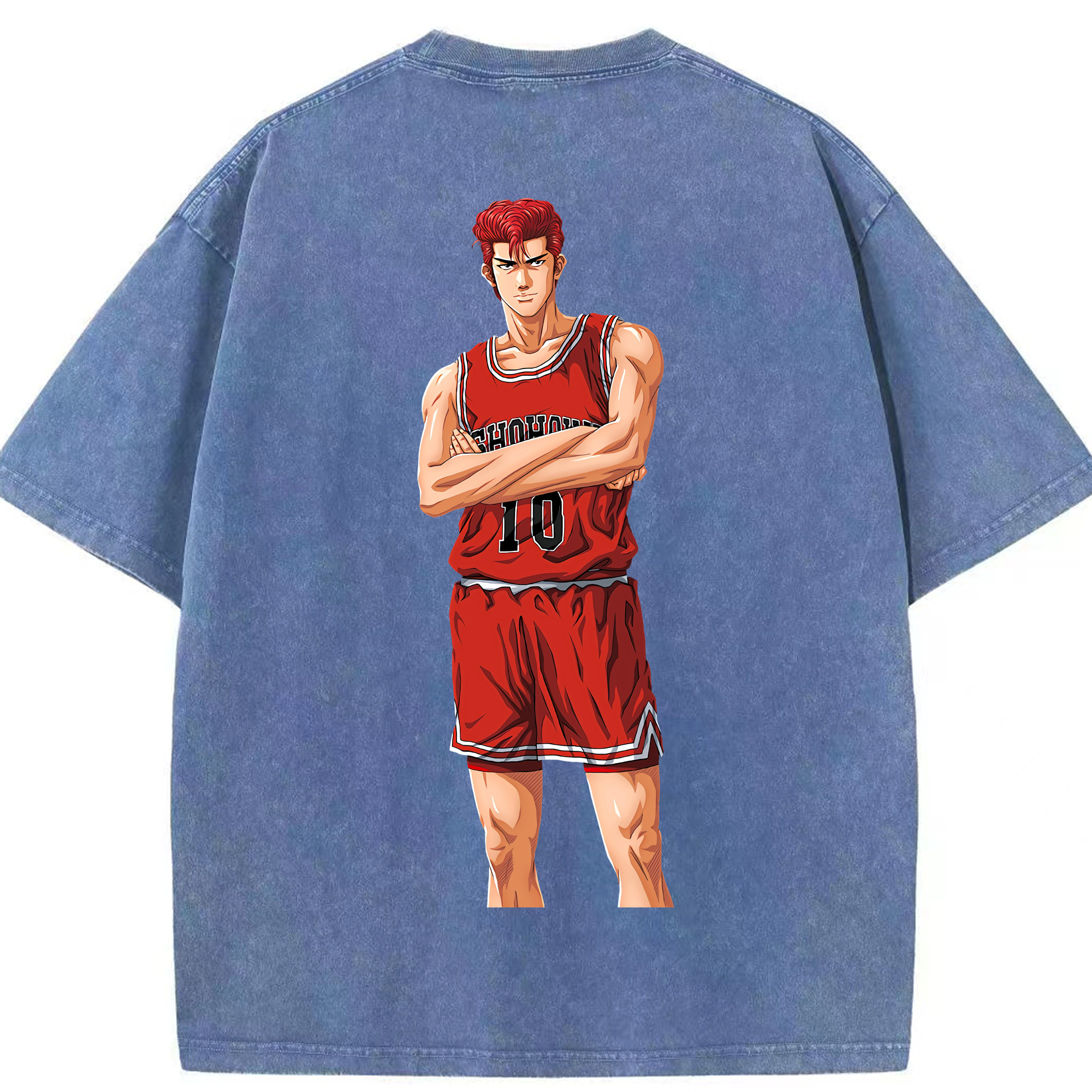 （画像用） SLAM DUNK／スラムダンク 綿100% ヴィンテージ風 半袖Tシャツ（背面プリント）
