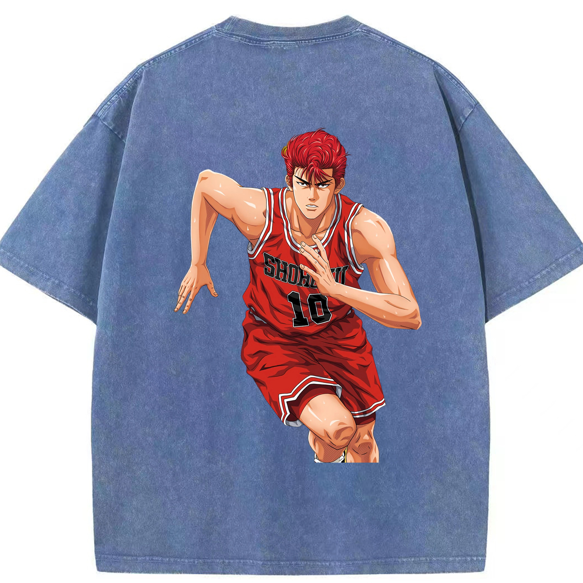 （画像用） SLAM DUNK／スラムダンク 綿100% ヴィンテージ風 半袖Tシャツ（背面プリント）