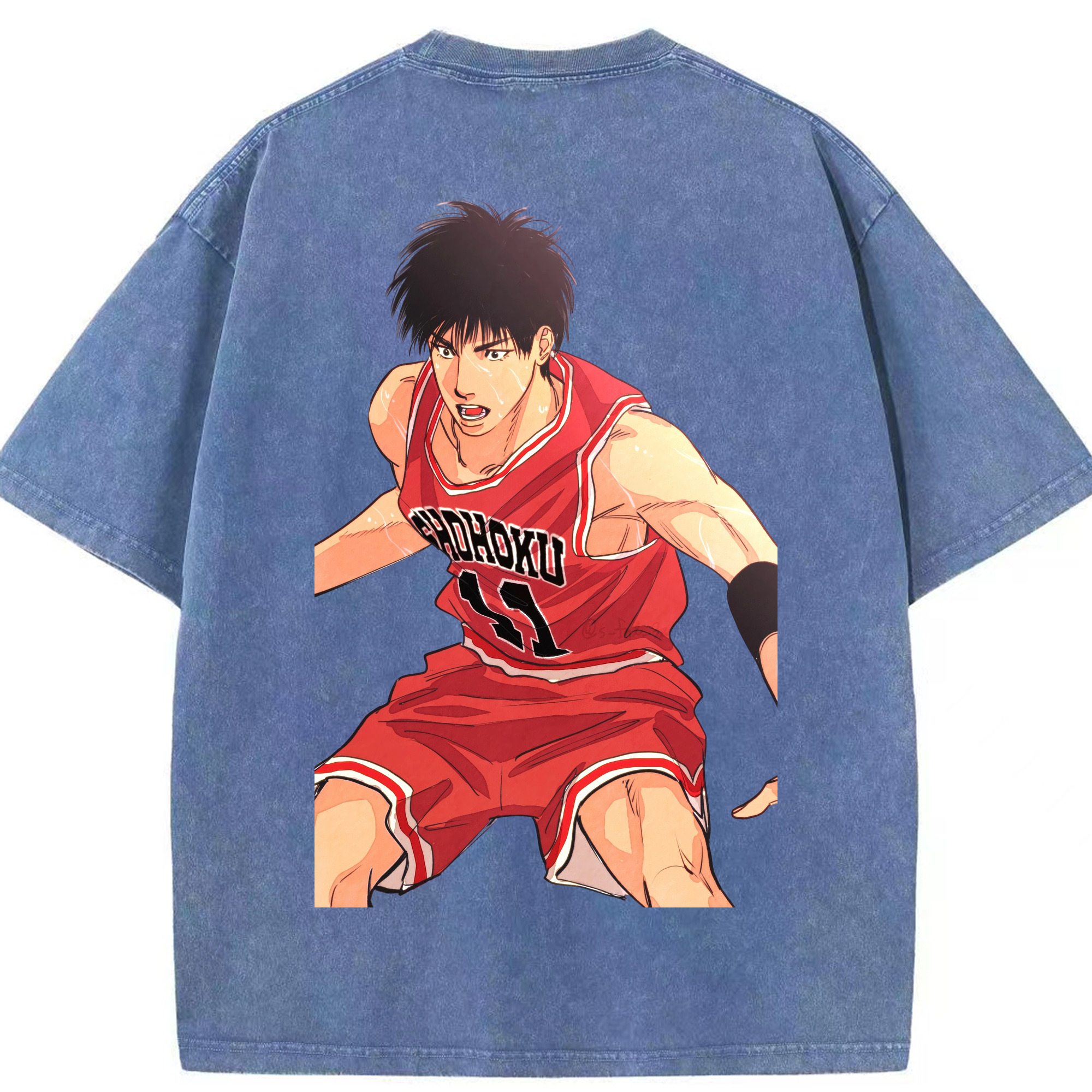 （画像用） SLAM DUNK／スラムダンク 綿100% ヴィンテージ風 半袖Tシャツ（背面プリント）