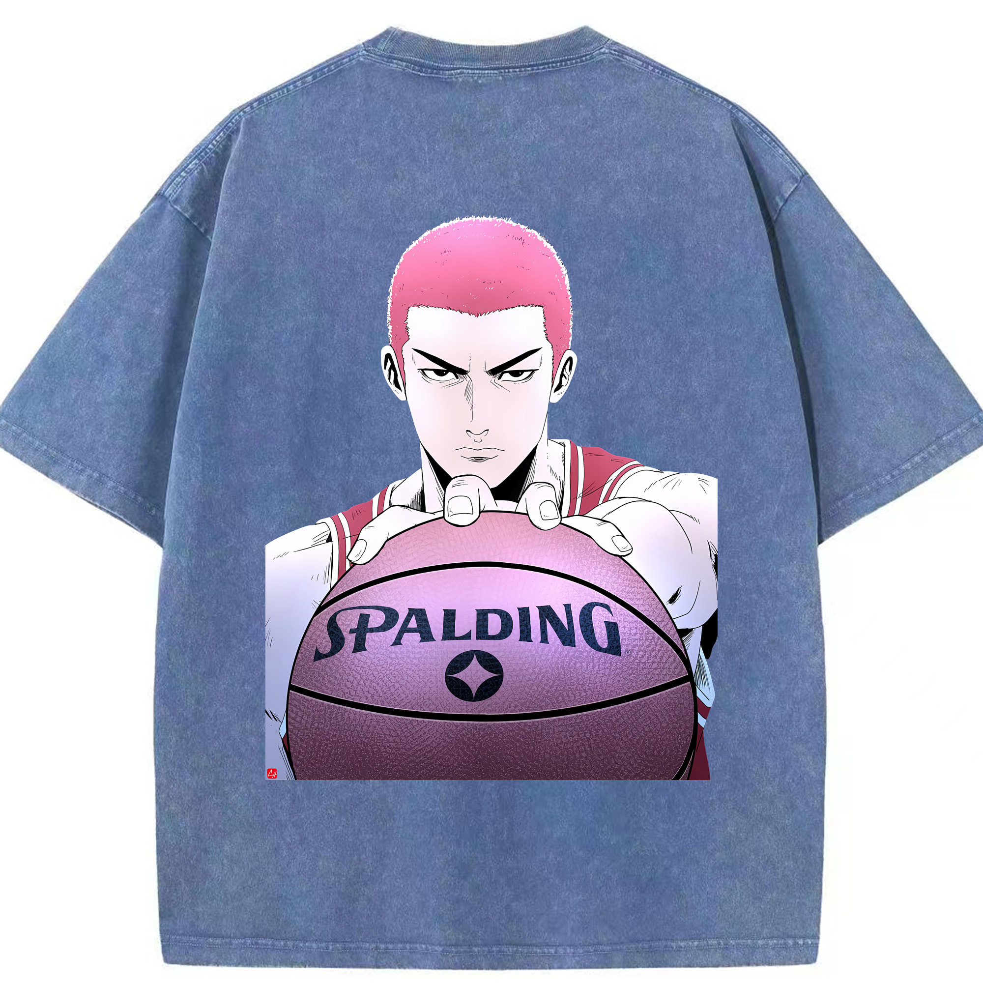 （画像用） SLAM DUNK／スラムダンク 綿100% ヴィンテージ風 半袖Tシャツ（背面プリント）