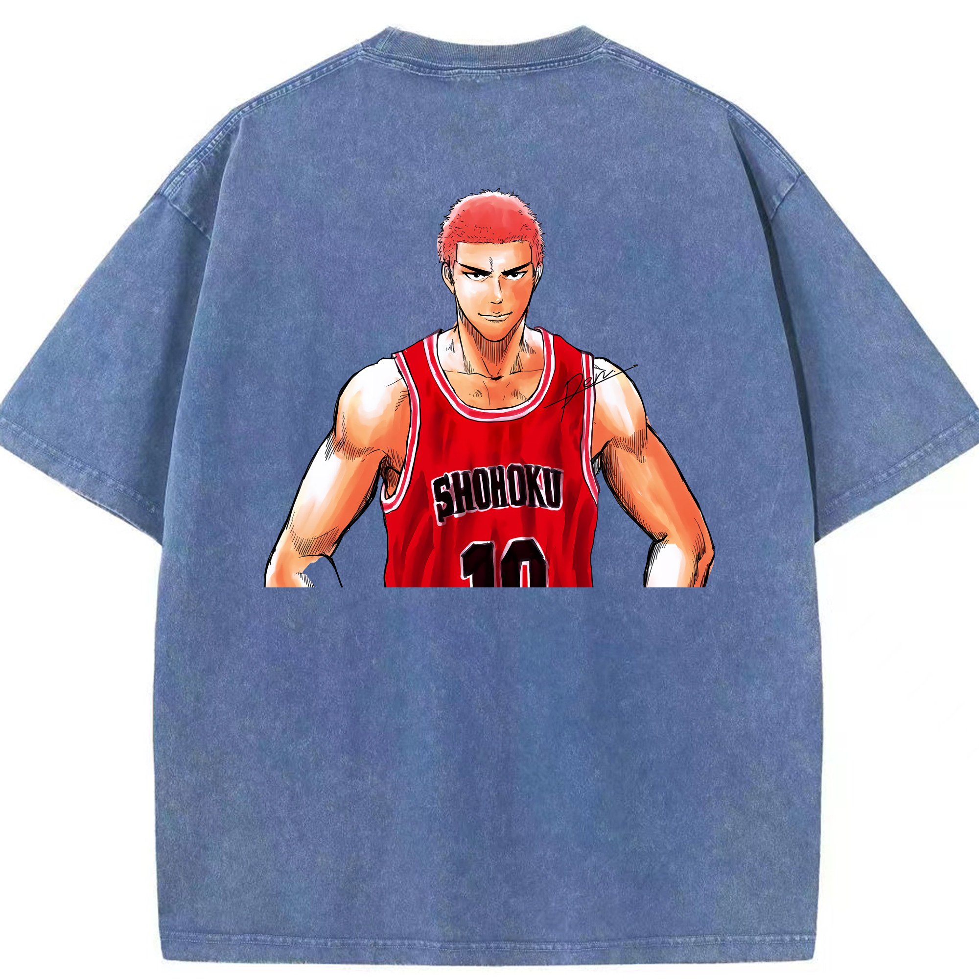 （画像用） SLAM DUNK／スラムダンク 綿100% ヴィンテージ風 半袖Tシャツ（背面プリント）