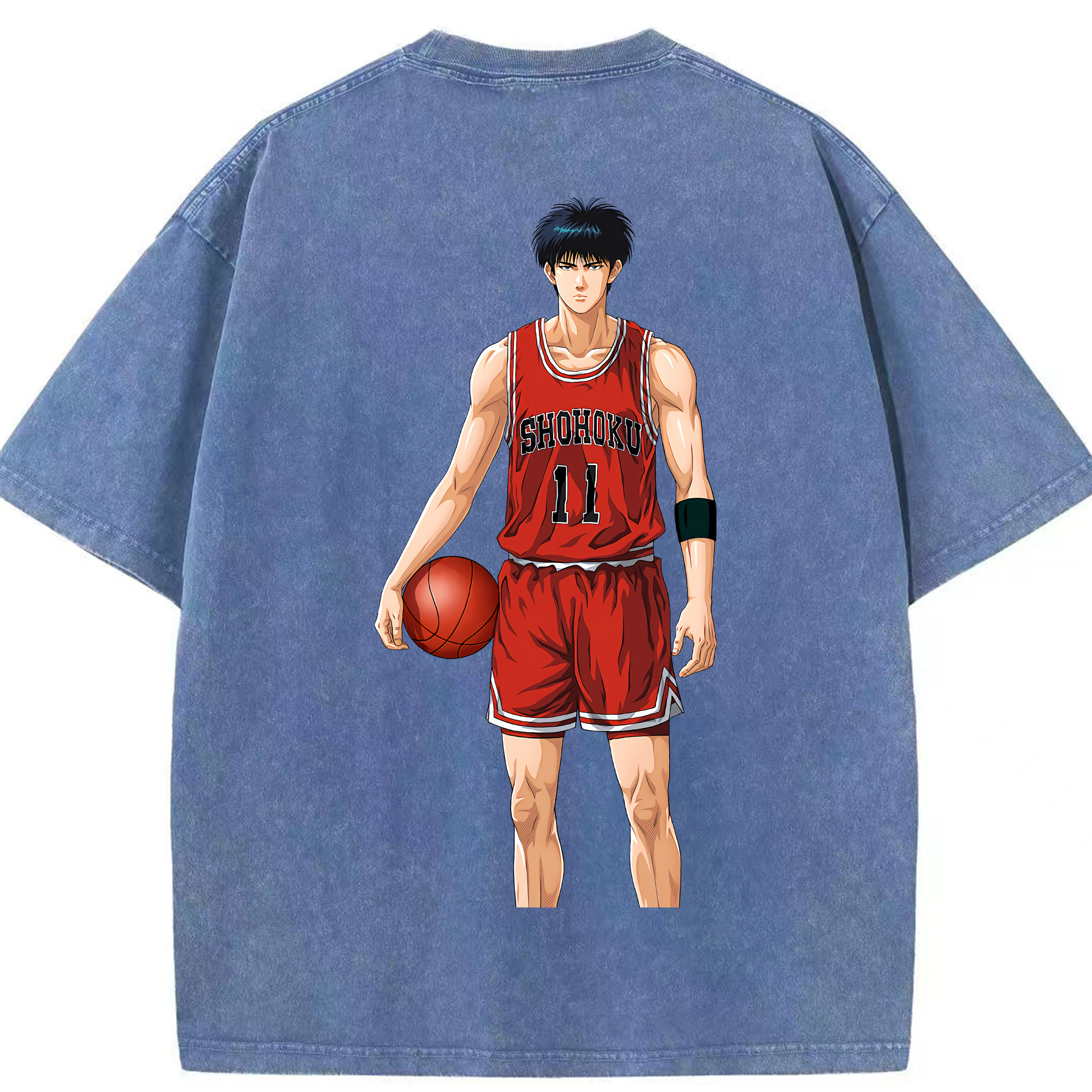 （画像用） SLAM DUNK／スラムダンク 綿100% ヴィンテージ風 半袖Tシャツ（背面プリント）