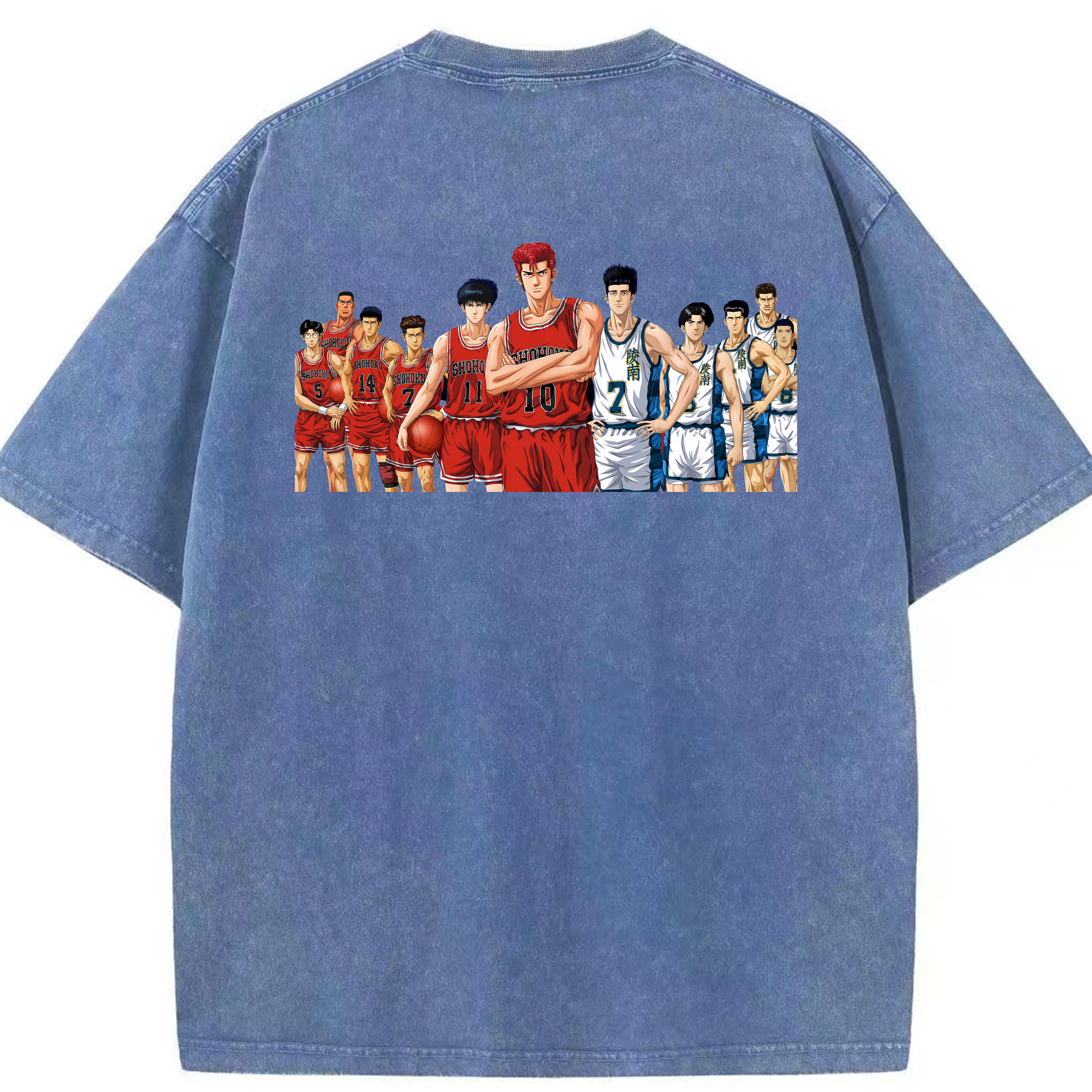 （画像用） SLAM DUNK／スラムダンク 綿100% ヴィンテージ風 半袖Tシャツ（背面プリント）