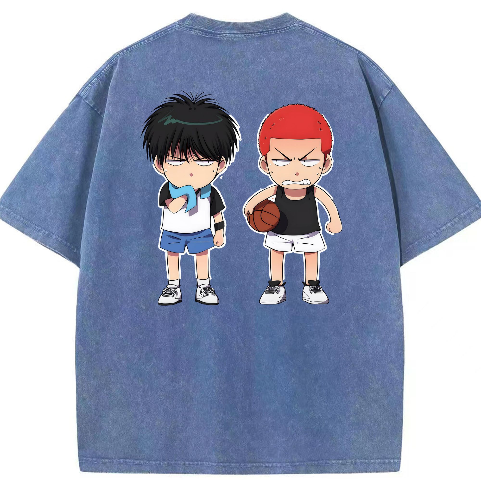 （画像用） SLAM DUNK／スラムダンク 綿100% ヴィンテージ風 半袖Tシャツ（背面プリント）