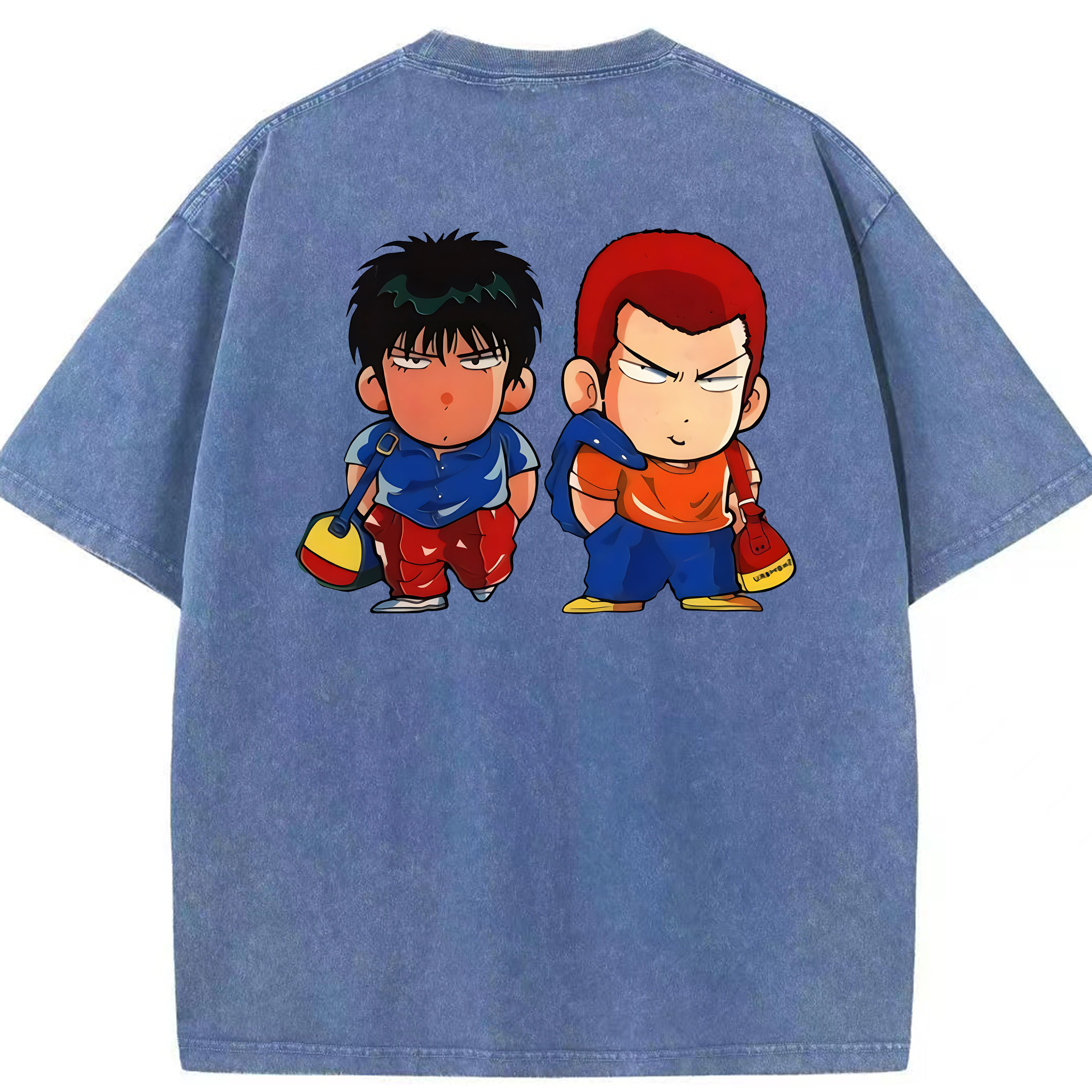 （画像用） SLAM DUNK／スラムダンク 綿100% ヴィンテージ風 半袖Tシャツ（背面プリント）