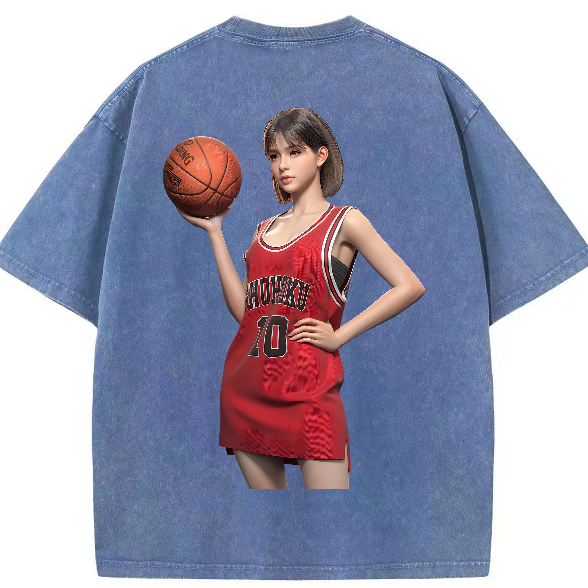 （画像用） SLAM DUNK／スラムダンク 綿100% ヴィンテージ風 半袖Tシャツ（背面プリント）