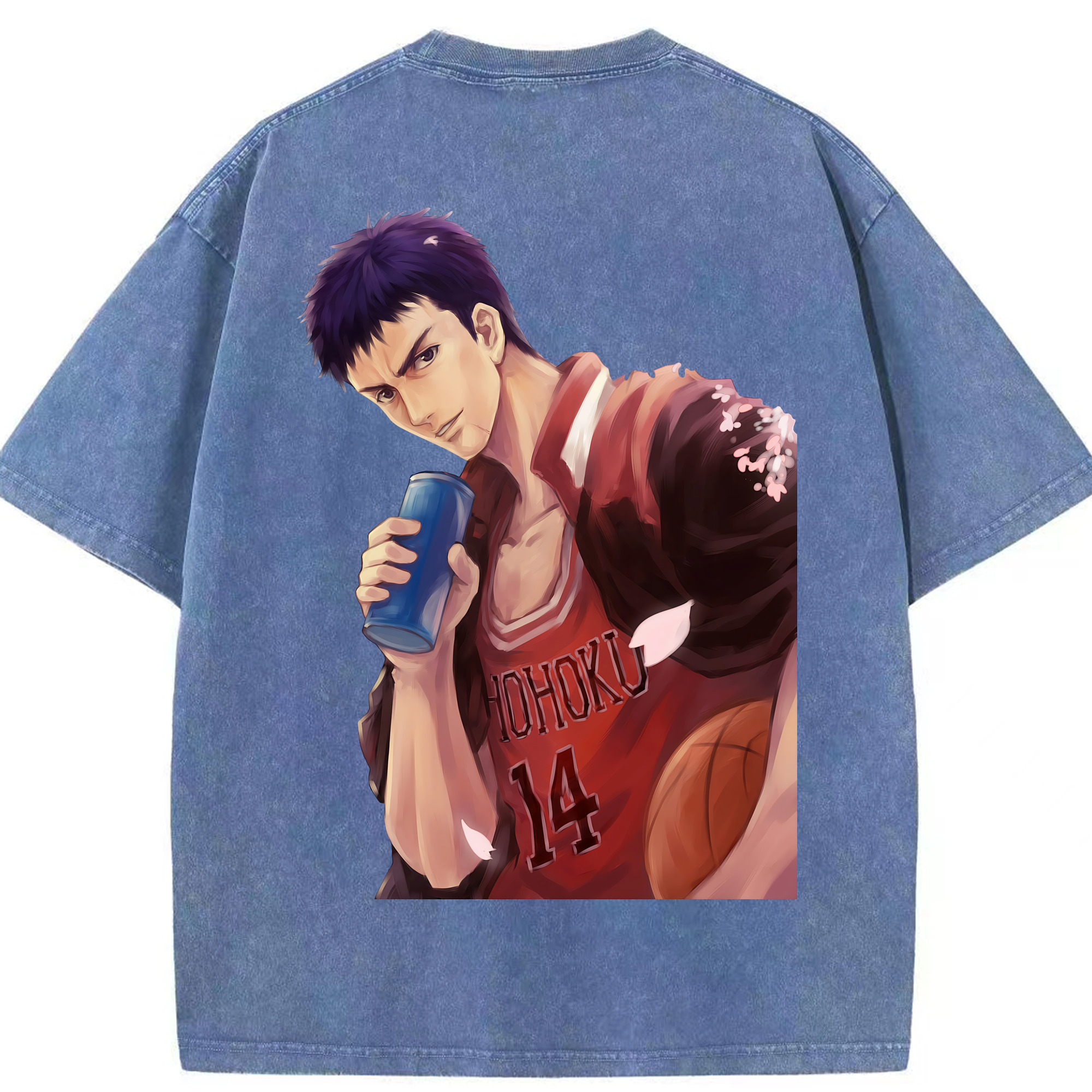 （画像用） SLAM DUNK／スラムダンク 綿100% ヴィンテージ風 半袖Tシャツ（背面プリント）