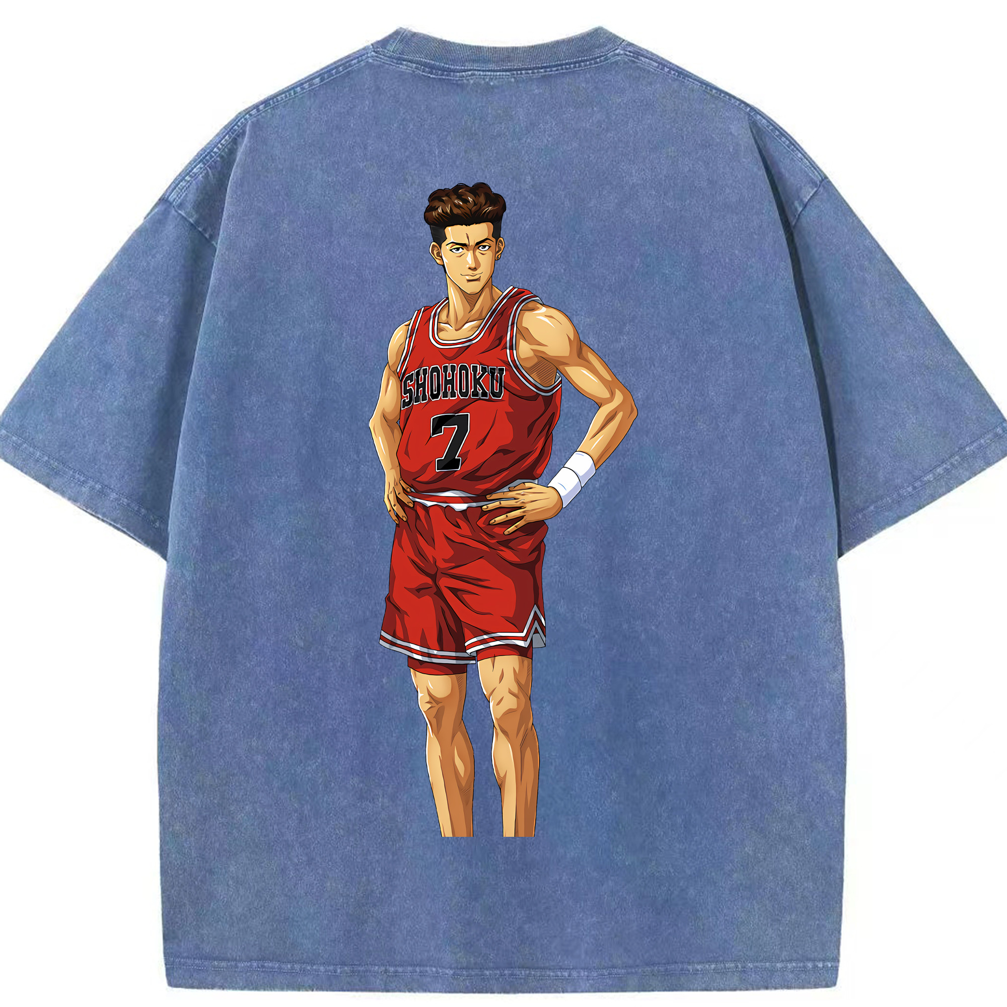（画像用） SLAM DUNK／スラムダンク 綿100% ヴィンテージ風 半袖Tシャツ（背面プリント）