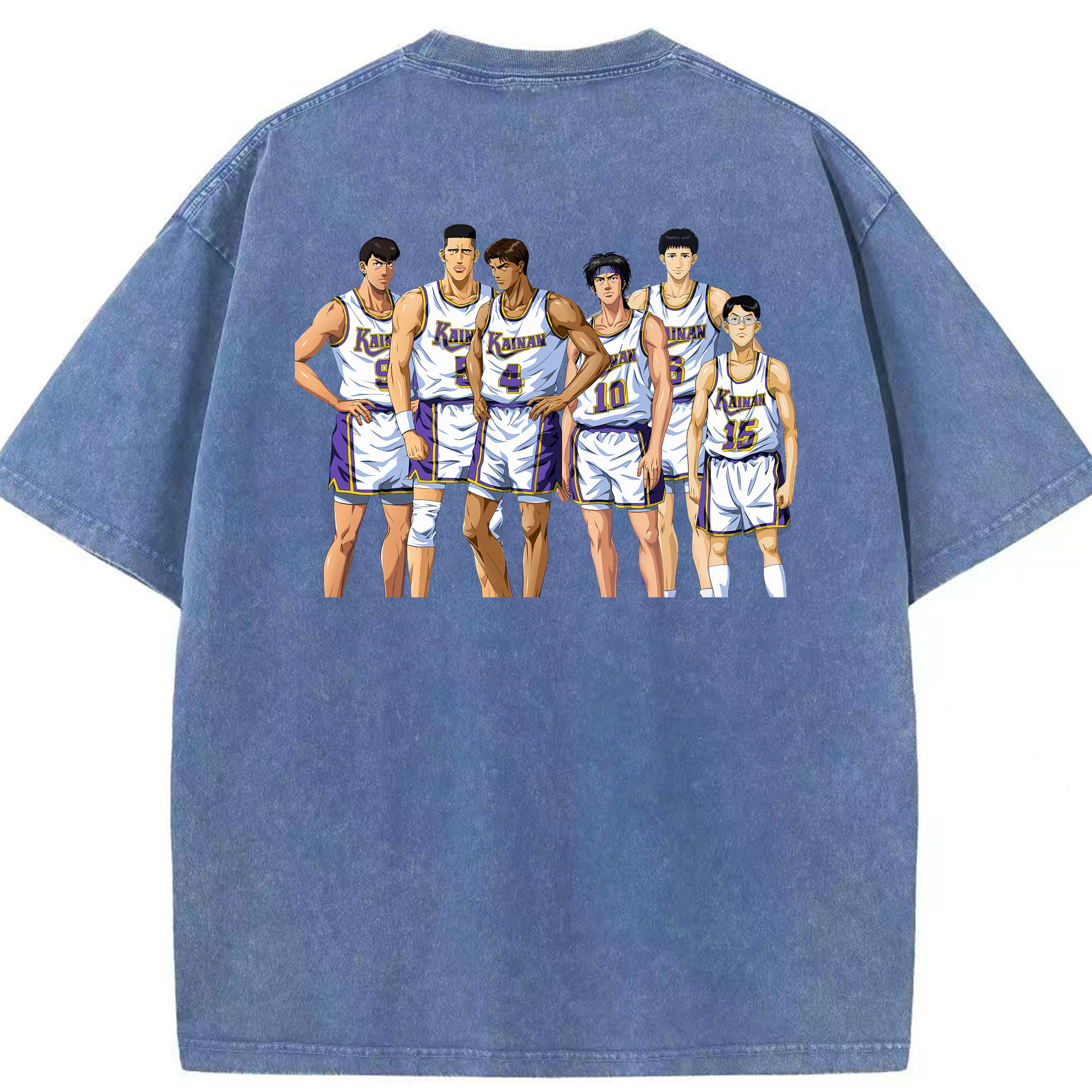 （画像用） SLAM DUNK／スラムダンク 綿100% ヴィンテージ風 半袖Tシャツ（背面プリント）