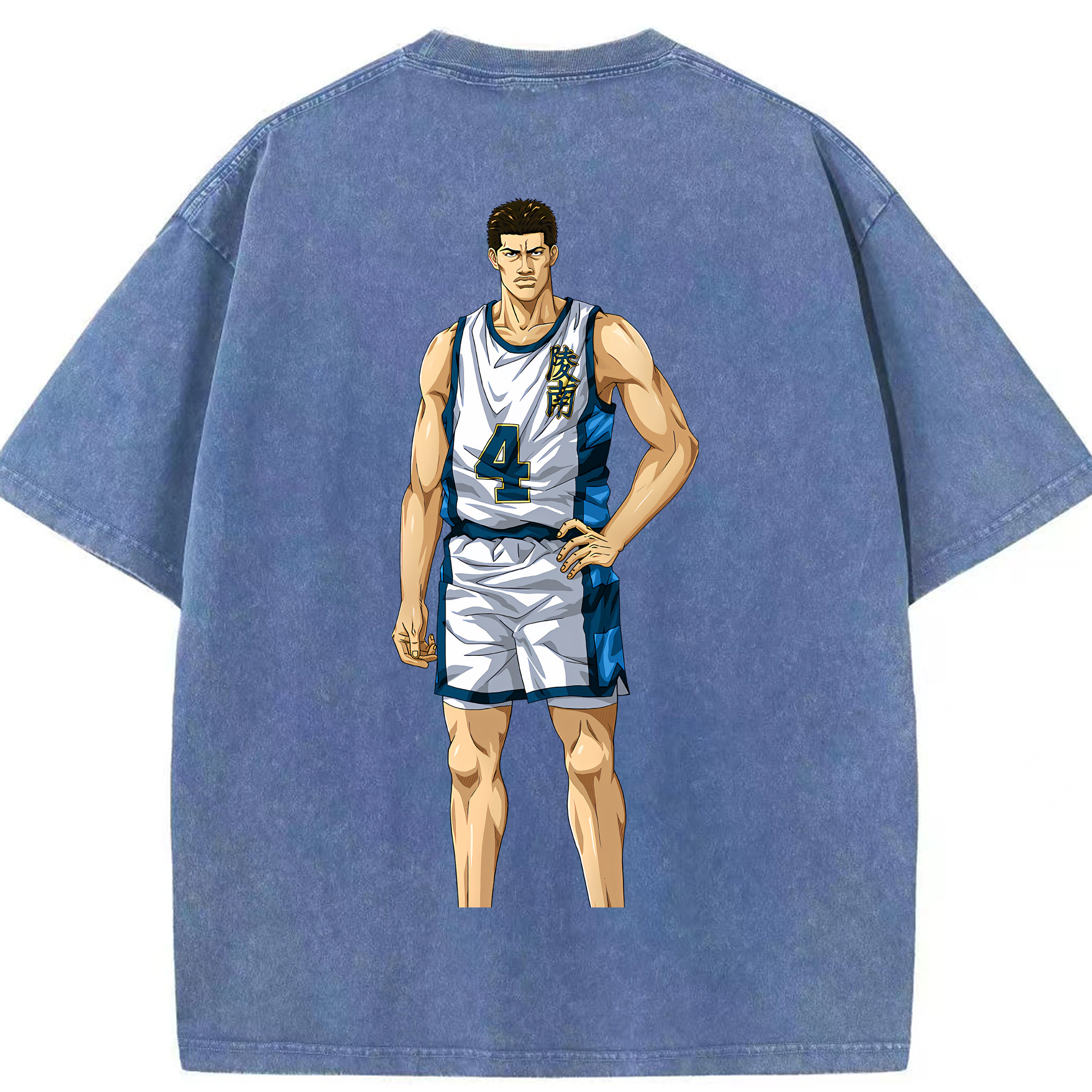 （画像用） SLAM DUNK／スラムダンク 綿100% ヴィンテージ風 半袖Tシャツ（背面プリント）