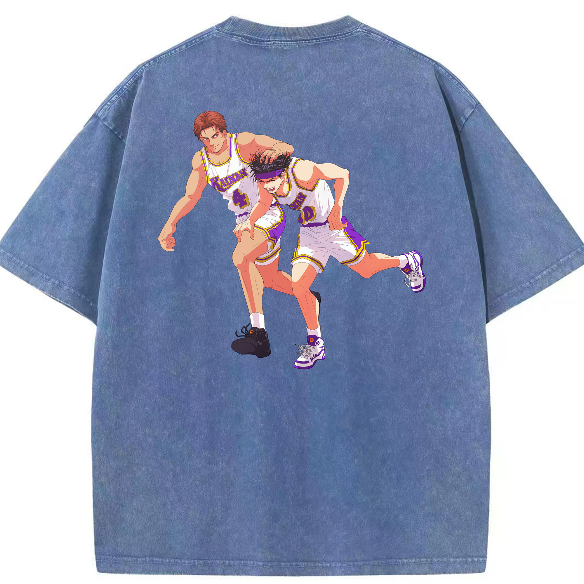 （画像用） SLAM DUNK／スラムダンク 綿100% ヴィンテージ風 半袖Tシャツ（背面プリント）