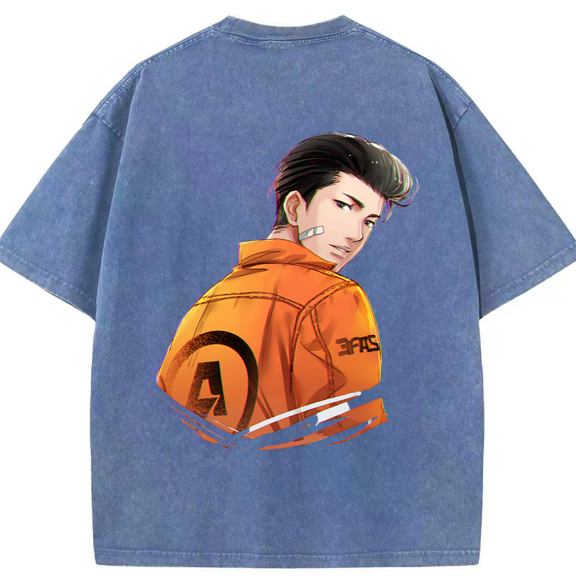 SLAM DUNK／スラムダンク 綿100% ヴィンテージ風 半袖Tシャツ（背面プリント）