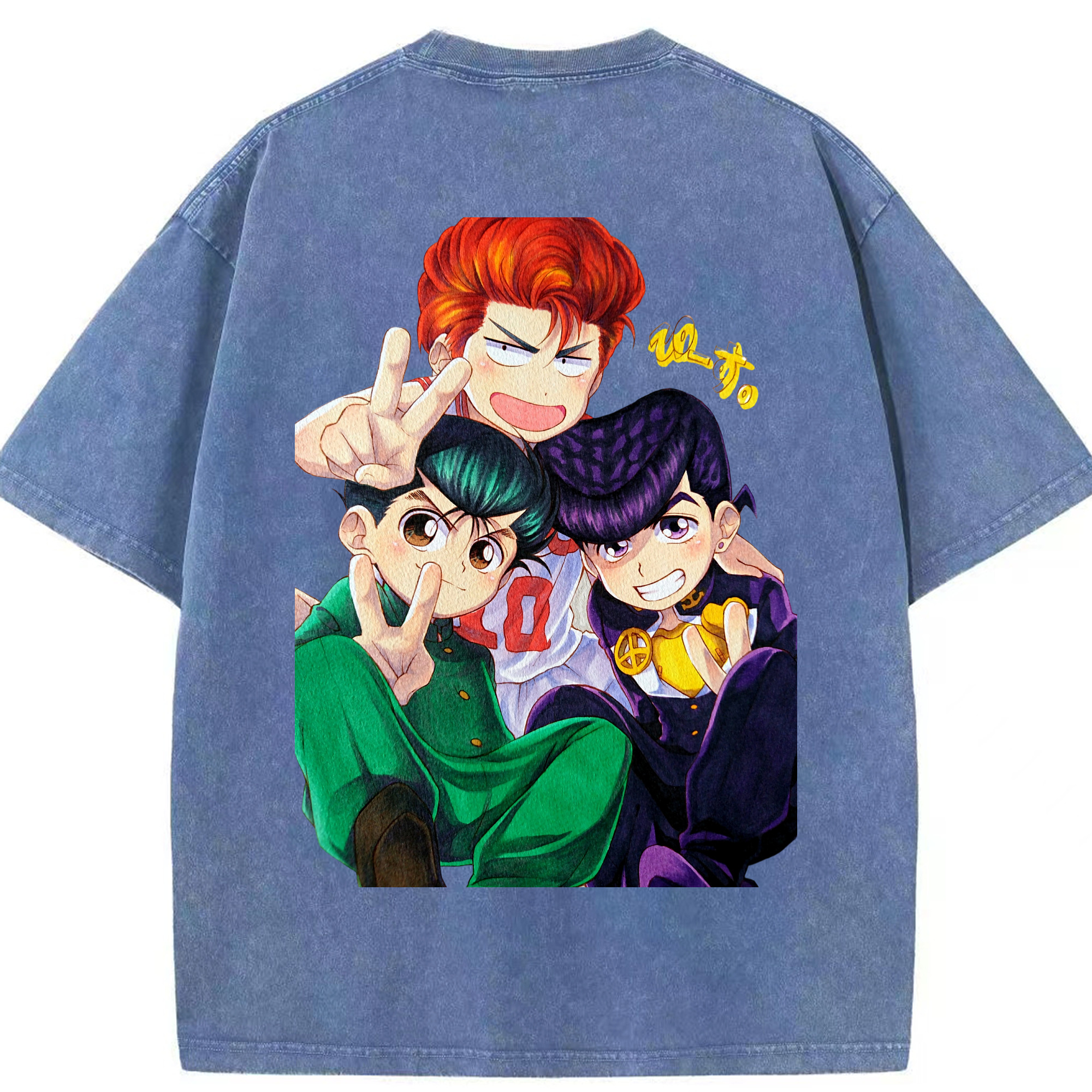 SLAM DUNK／スラムダンク 綿100% ヴィンテージ風 半袖Tシャツ（背面プリント）