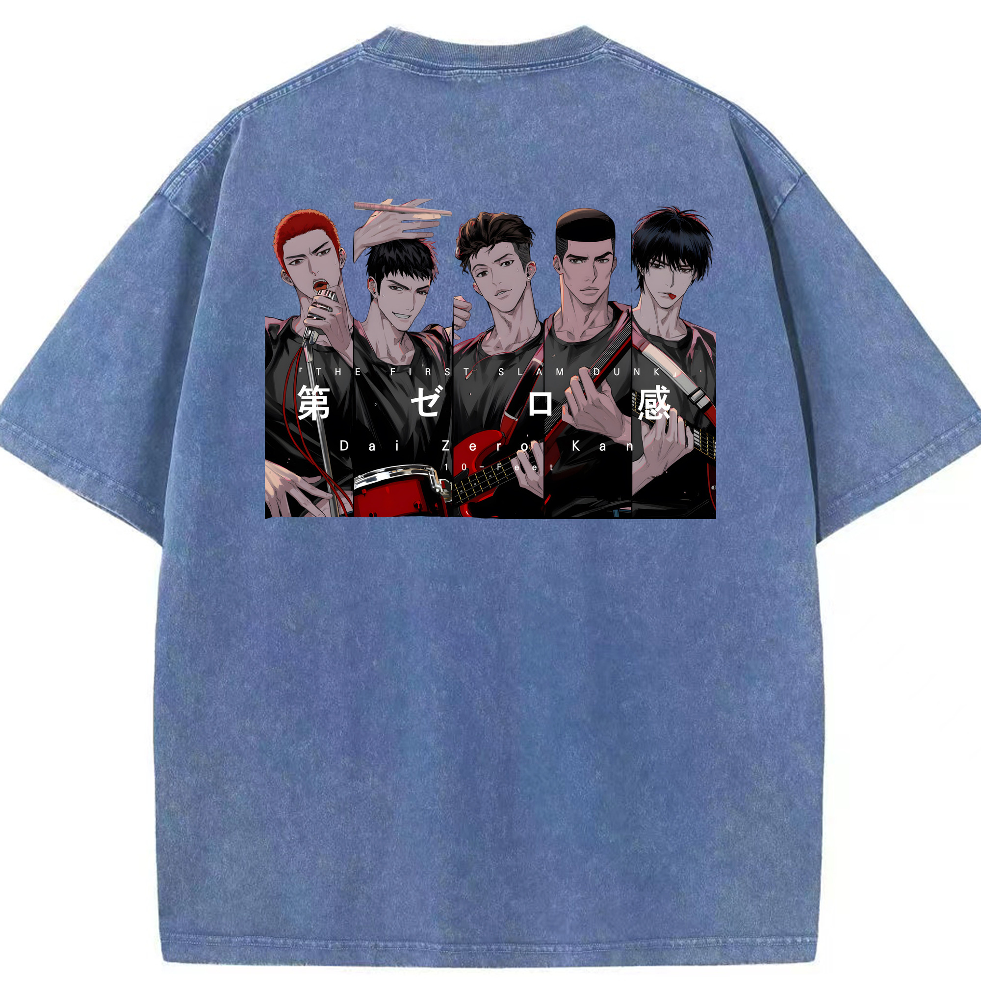 SLAM DUNK／スラムダンク 綿100% ヴィンテージ風 半袖Tシャツ（背面プリント）