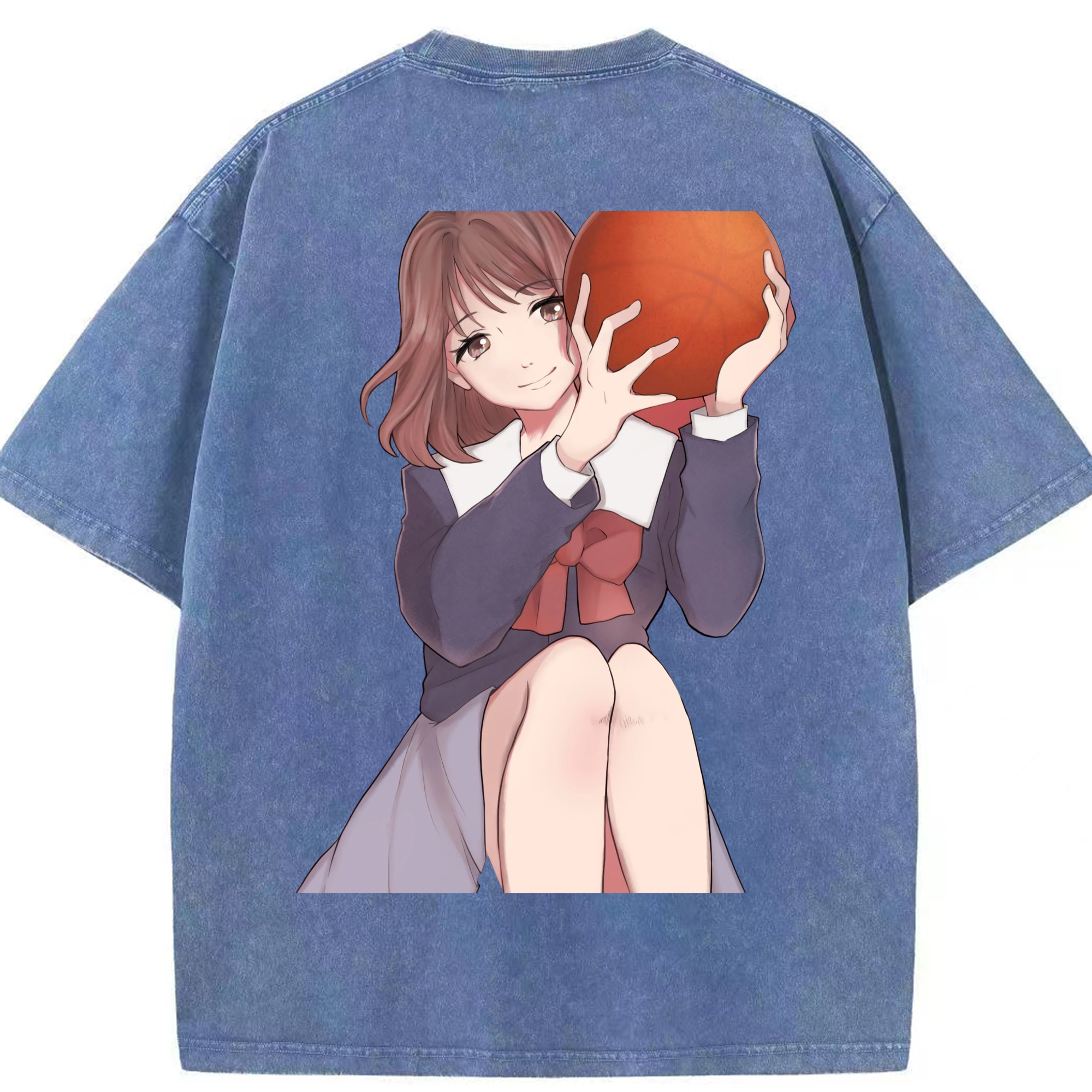 SLAM DUNK／スラムダンク 綿100% ヴィンテージ風 半袖Tシャツ（背面プリント）