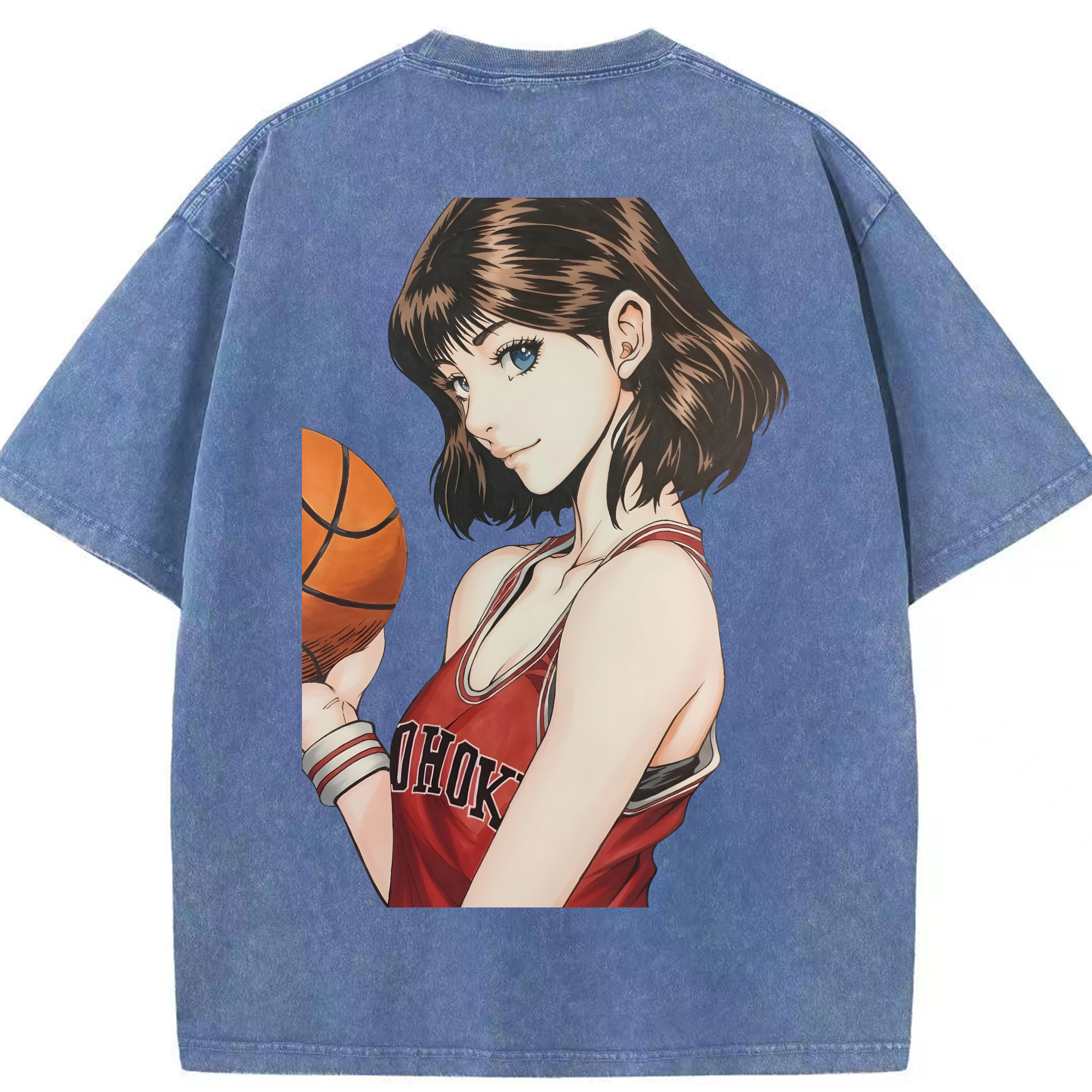 SLAM DUNK／スラムダンク 綿100% ヴィンテージ風 半袖Tシャツ（背面プリント）