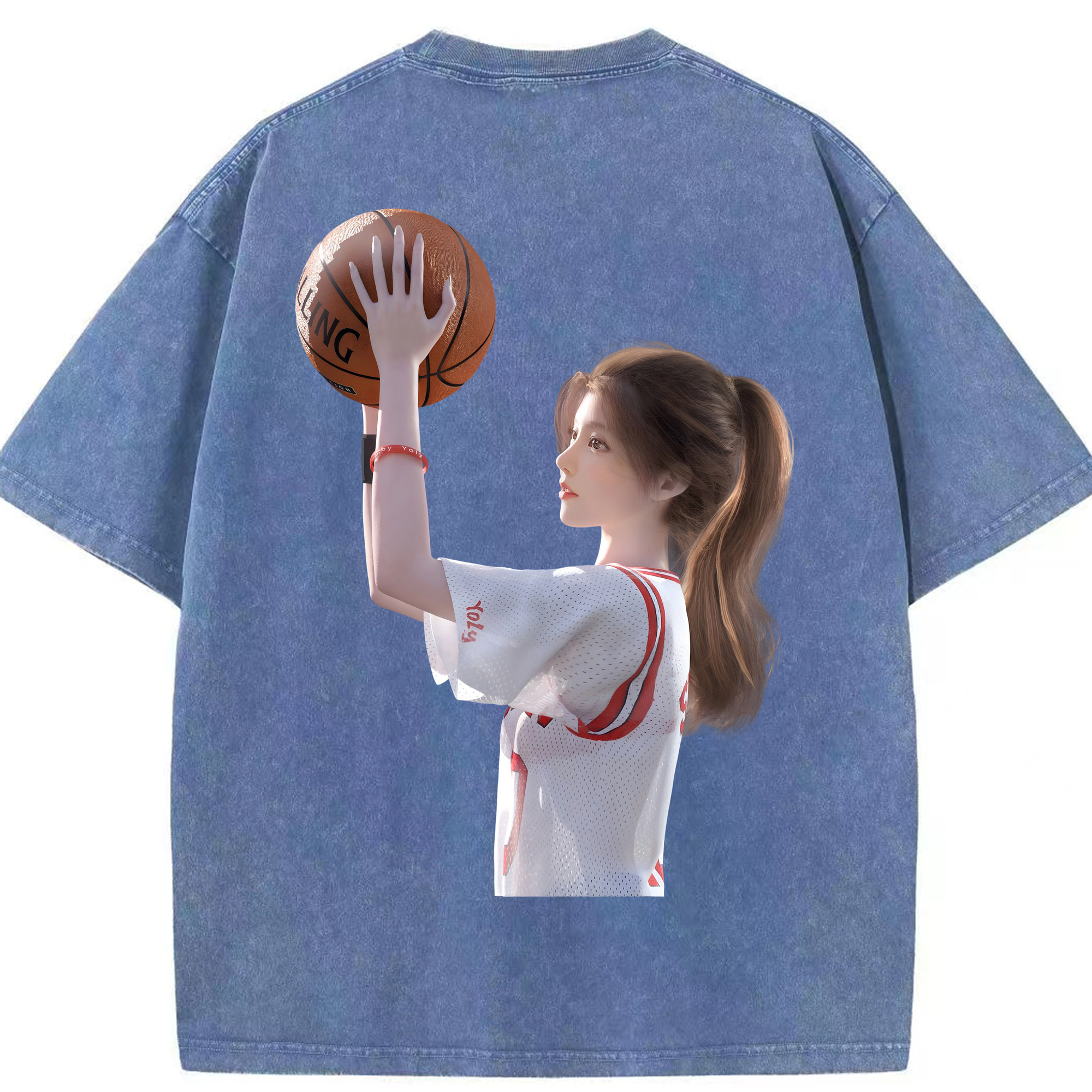 SLAM DUNK／スラムダンク 綿100% ヴィンテージ風 半袖Tシャツ（背面プリント）