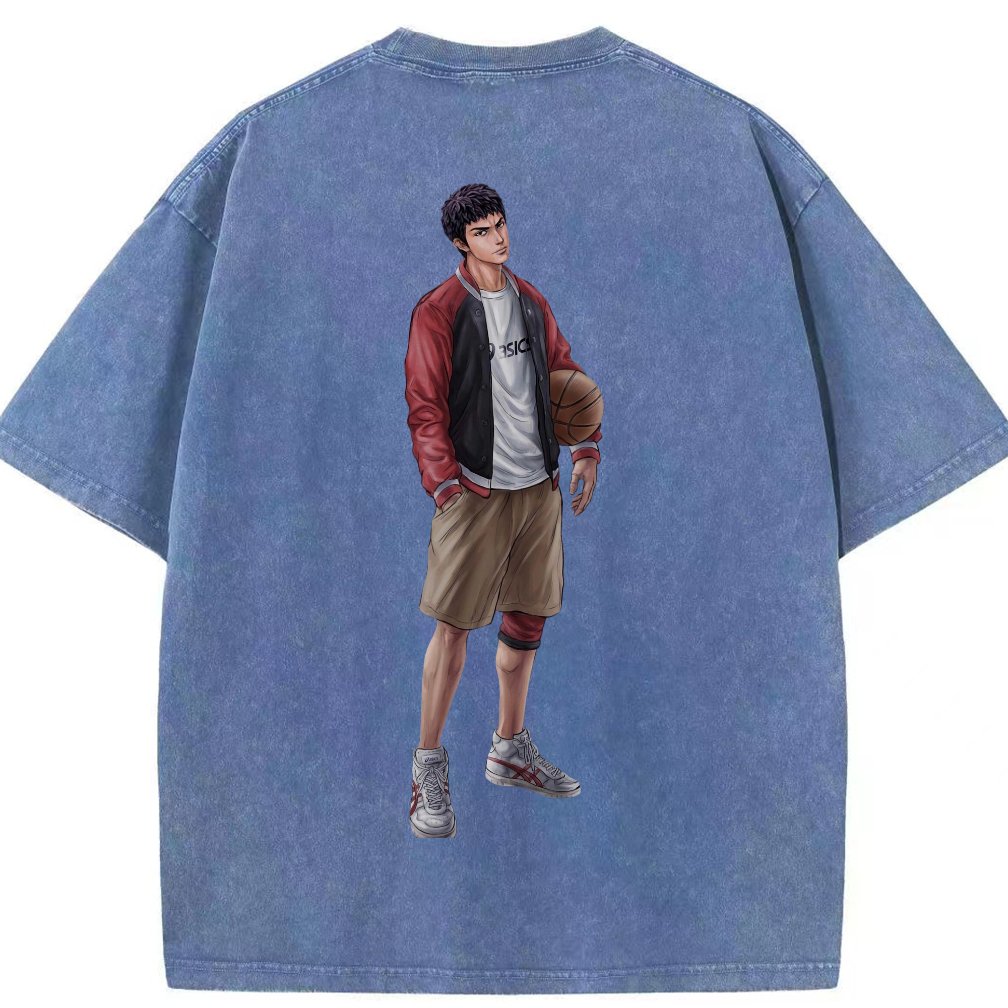（画像用） SLAM DUNK／スラムダンク 綿100% ヴィンテージ風 半袖Tシャツ（背面プリント）