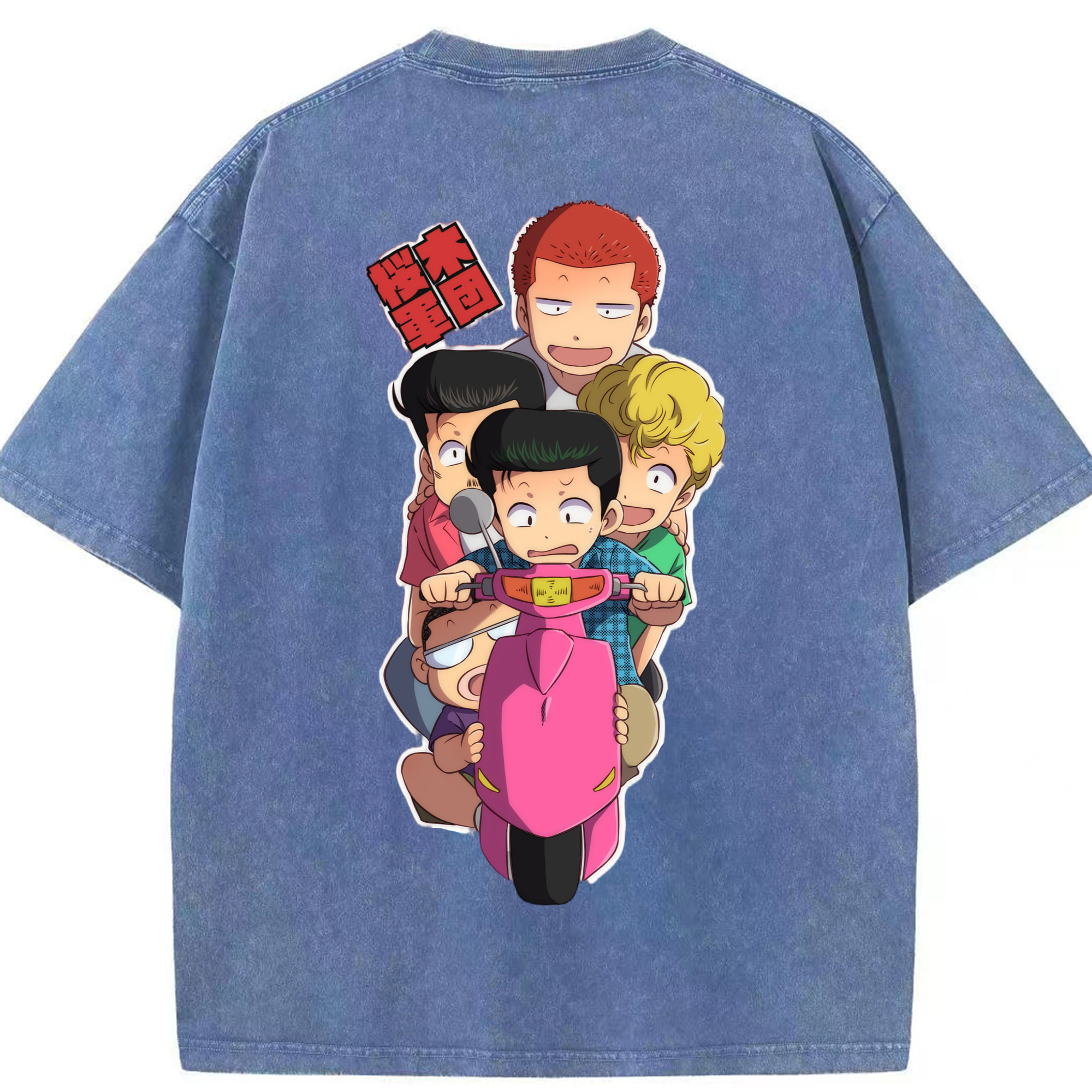 （画像用） SLAM DUNK／スラムダンク 綿100% ヴィンテージ風 半袖Tシャツ（背面プリント）