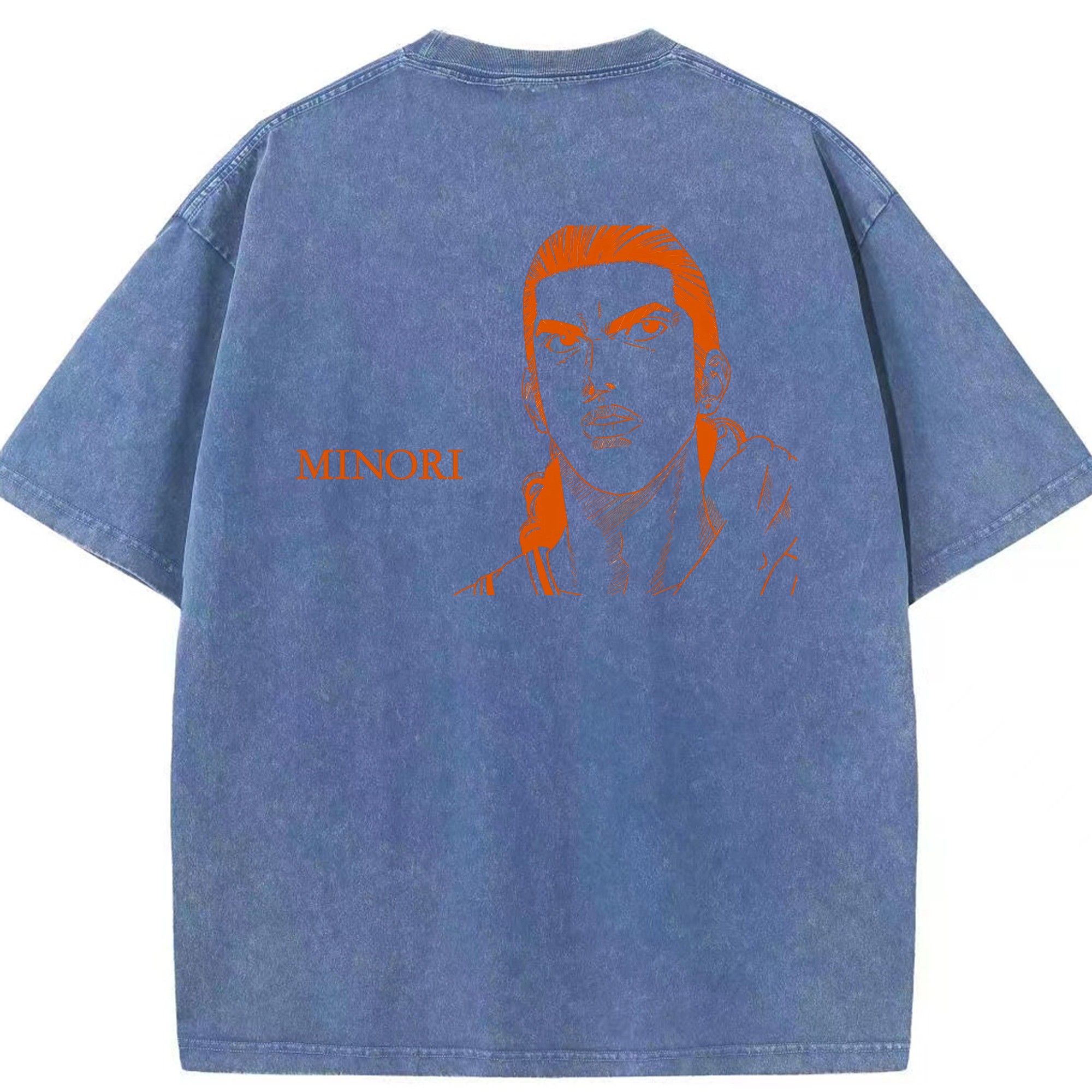 SLAM DUNK／スラムダンク 綿100% ヴィンテージ風 半袖Tシャツ（背面プリント）