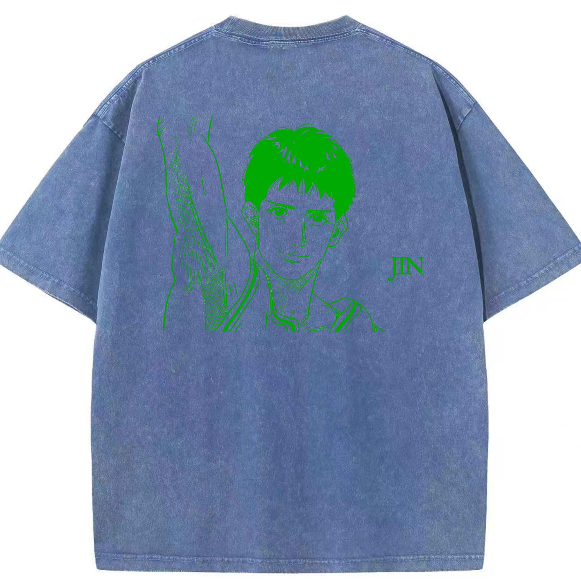 SLAM DUNK／スラムダンク 綿100% ヴィンテージ風 半袖Tシャツ（背面プリント）