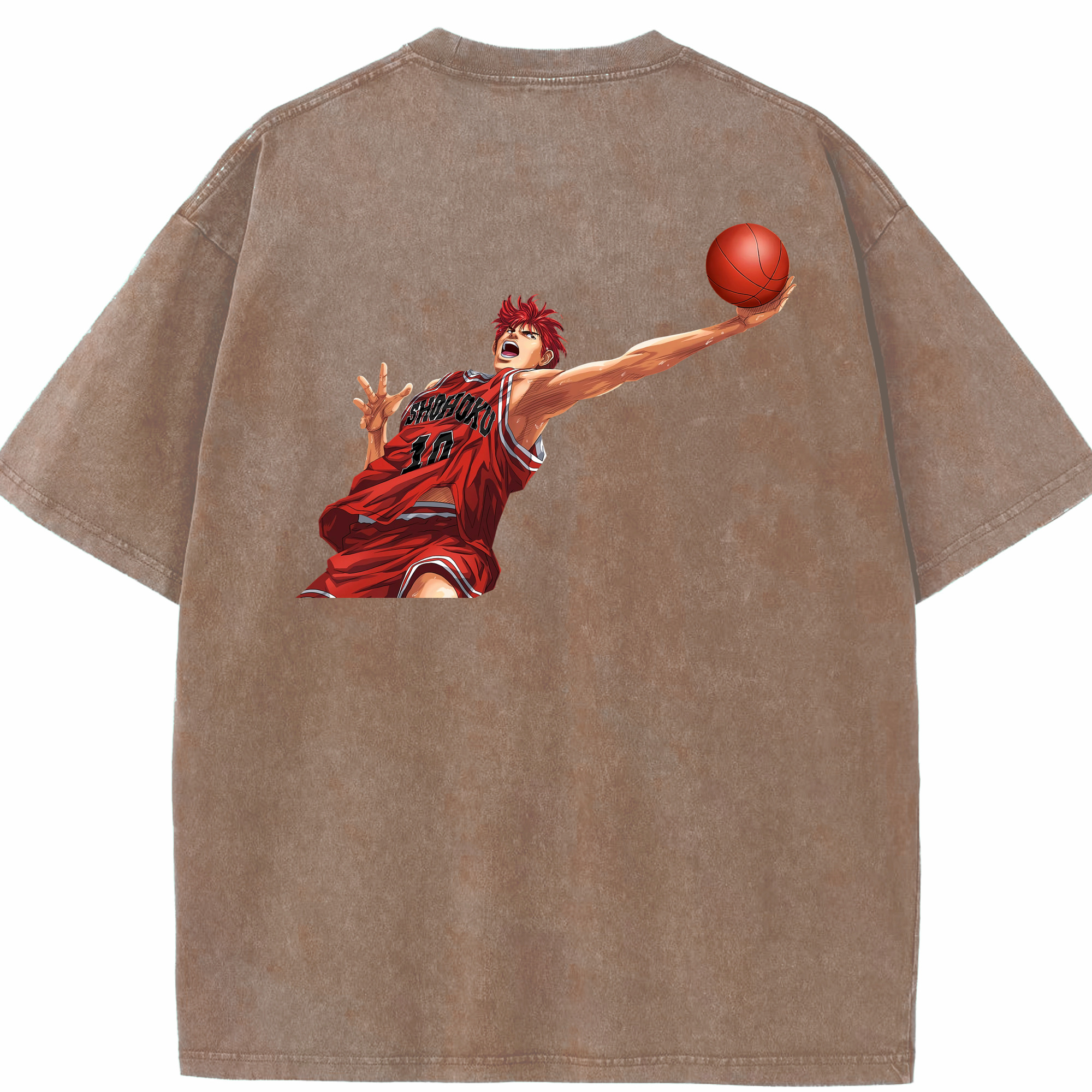 （画像用） SLAM DUNK／スラムダンク 綿100% ヴィンテージ風 半袖Tシャツ（背面プリント）