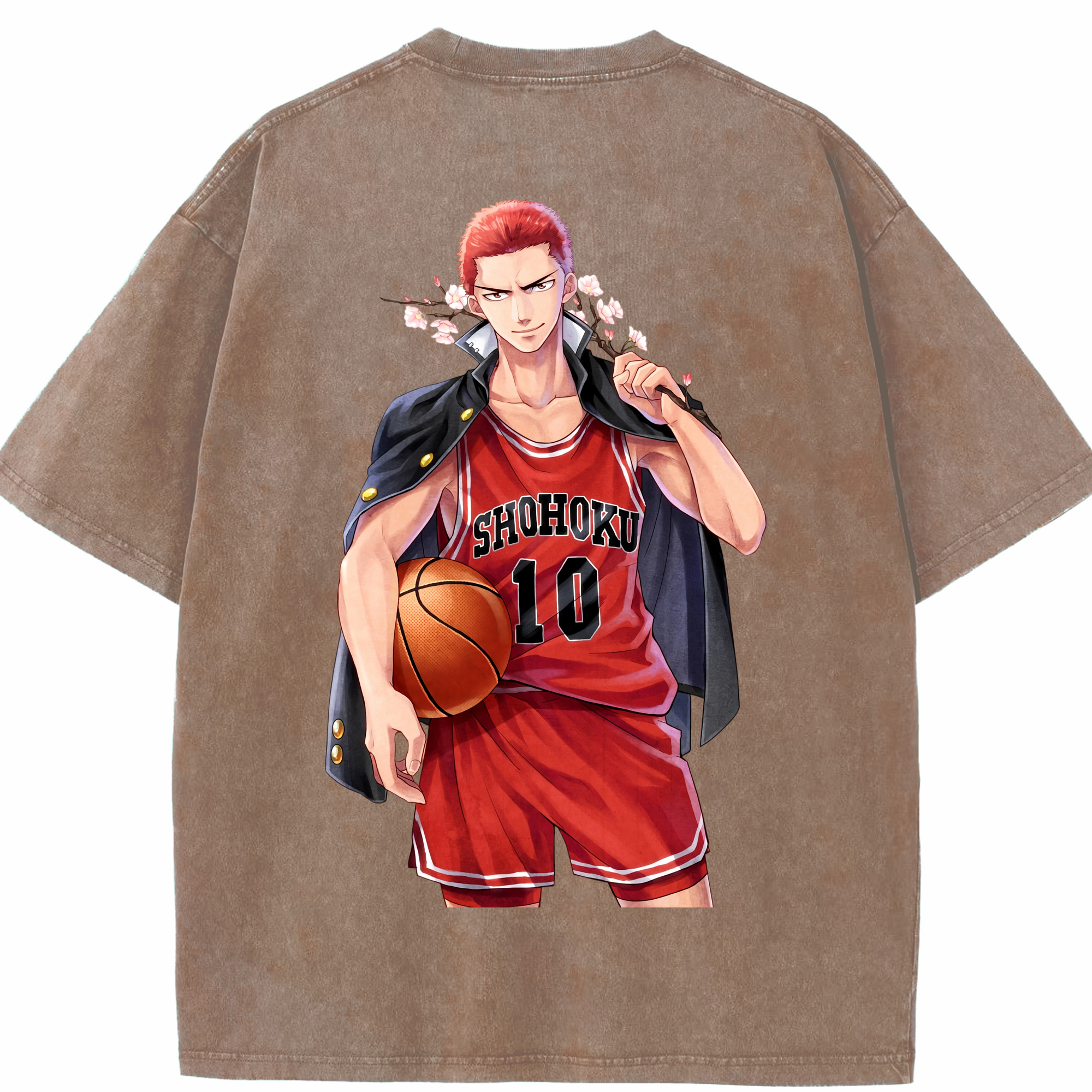（画像用） SLAM DUNK／スラムダンク 綿100% ヴィンテージ風 半袖Tシャツ（背面プリント）