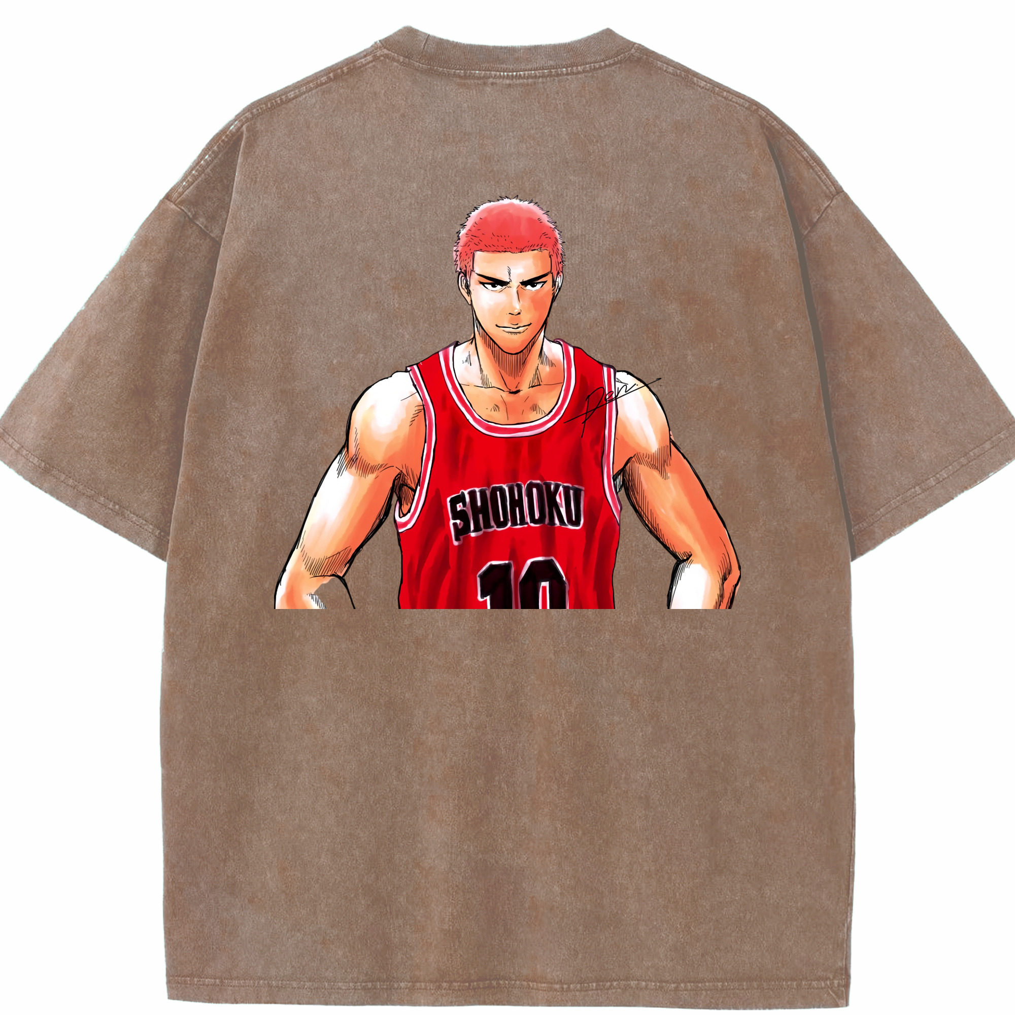 （画像用） SLAM DUNK／スラムダンク 綿100% ヴィンテージ風 半袖Tシャツ（背面プリント）