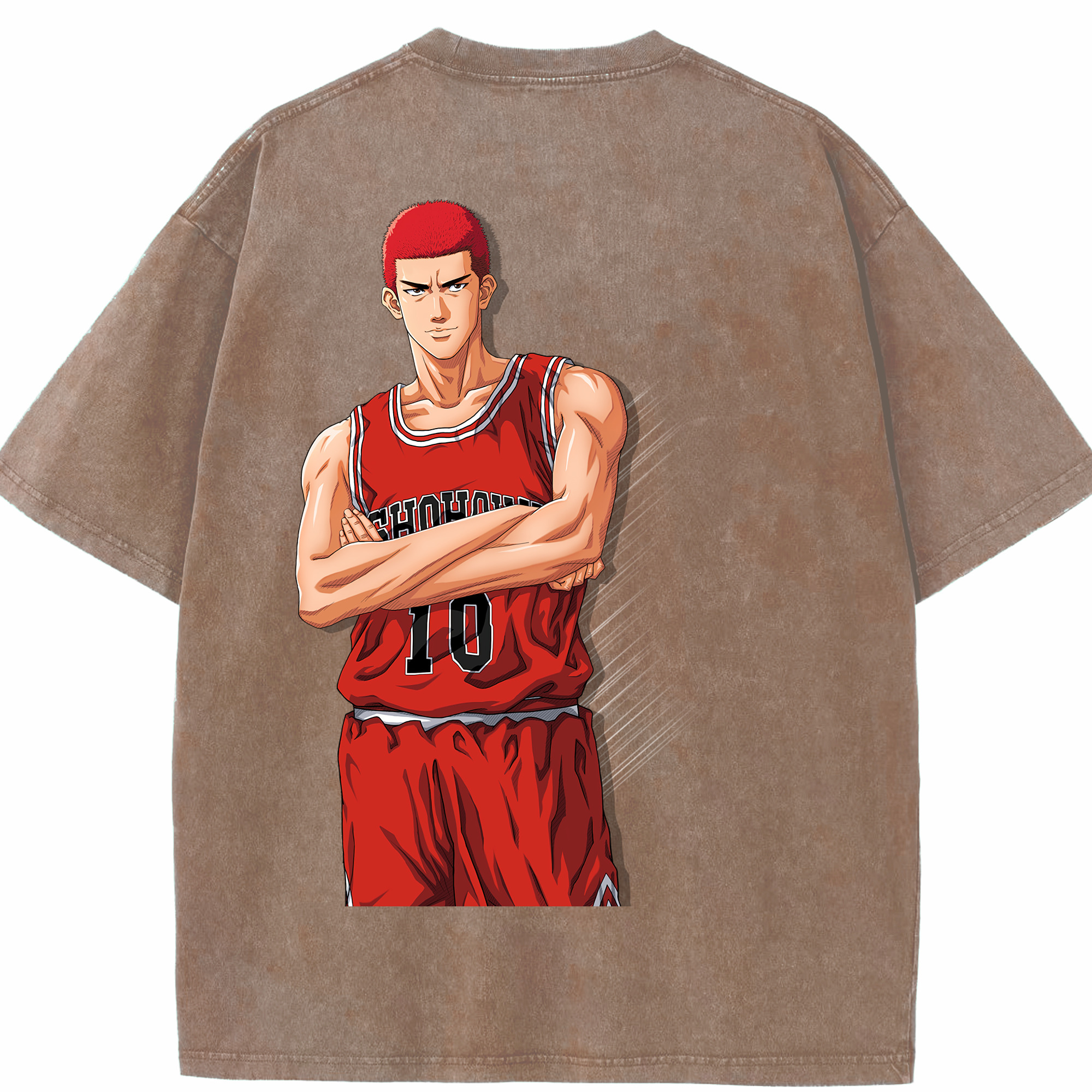 （画像用） SLAM DUNK／スラムダンク 綿100% ヴィンテージ風 半袖Tシャツ（背面プリント）