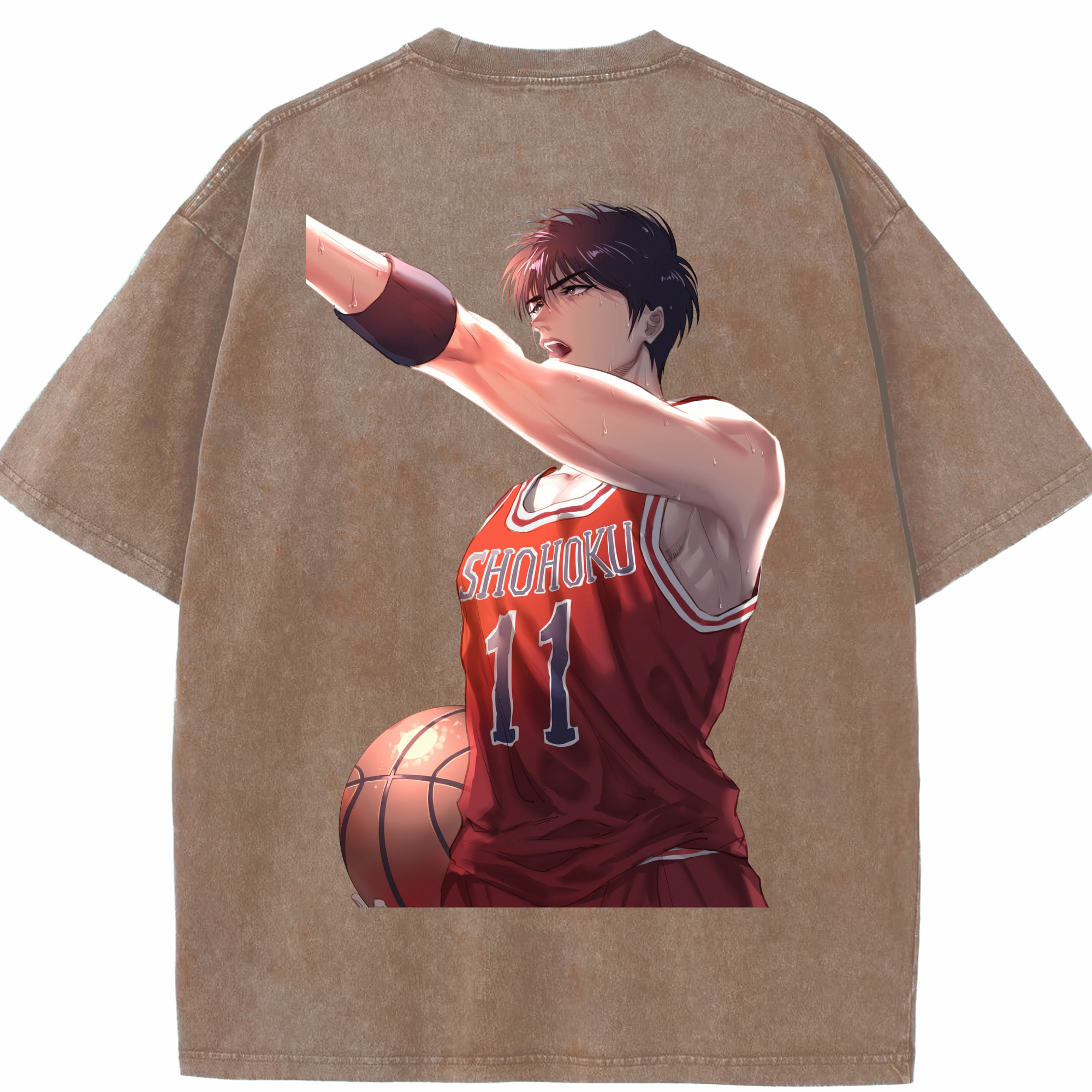 （画像用） SLAM DUNK／スラムダンク 綿100% ヴィンテージ風 半袖Tシャツ（背面プリント）