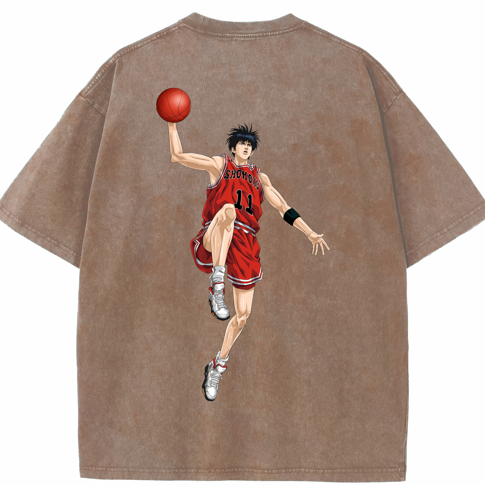 （画像用） SLAM DUNK／スラムダンク 綿100% ヴィンテージ風 半袖Tシャツ（背面プリント）