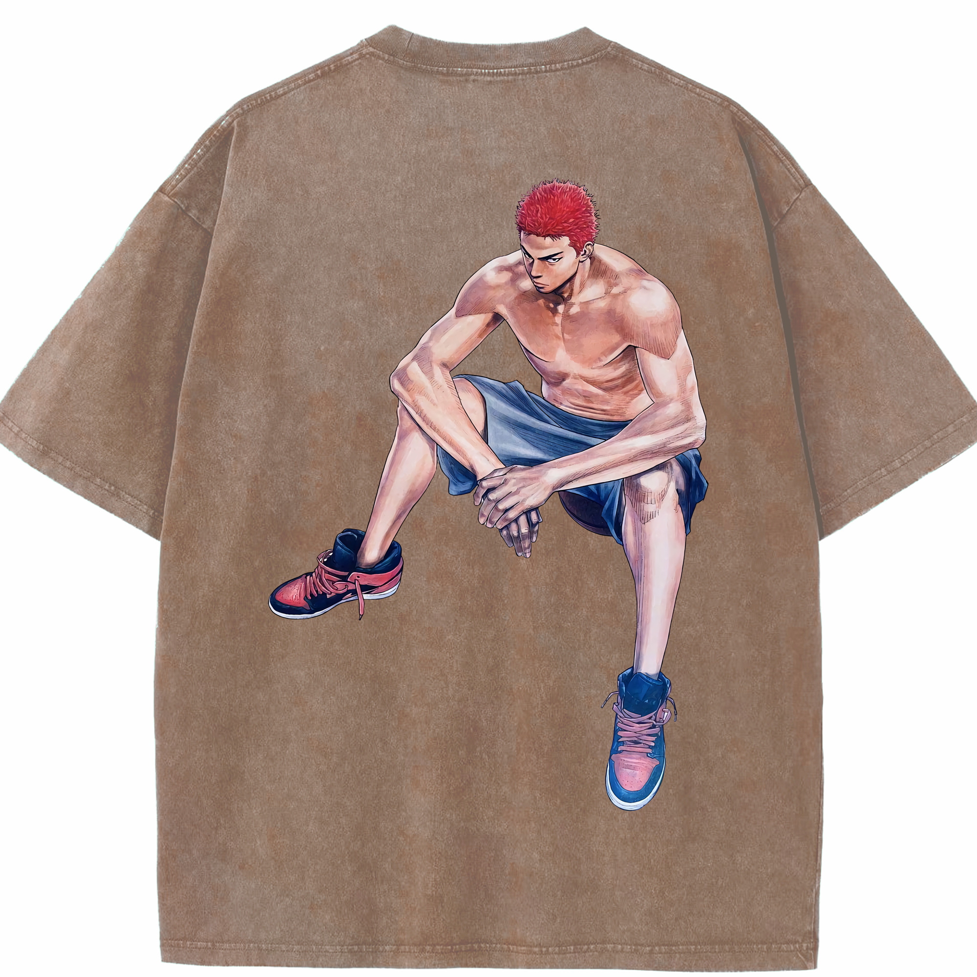 （画像用） SLAM DUNK／スラムダンク 綿100% ヴィンテージ風 半袖Tシャツ（背面プリント）