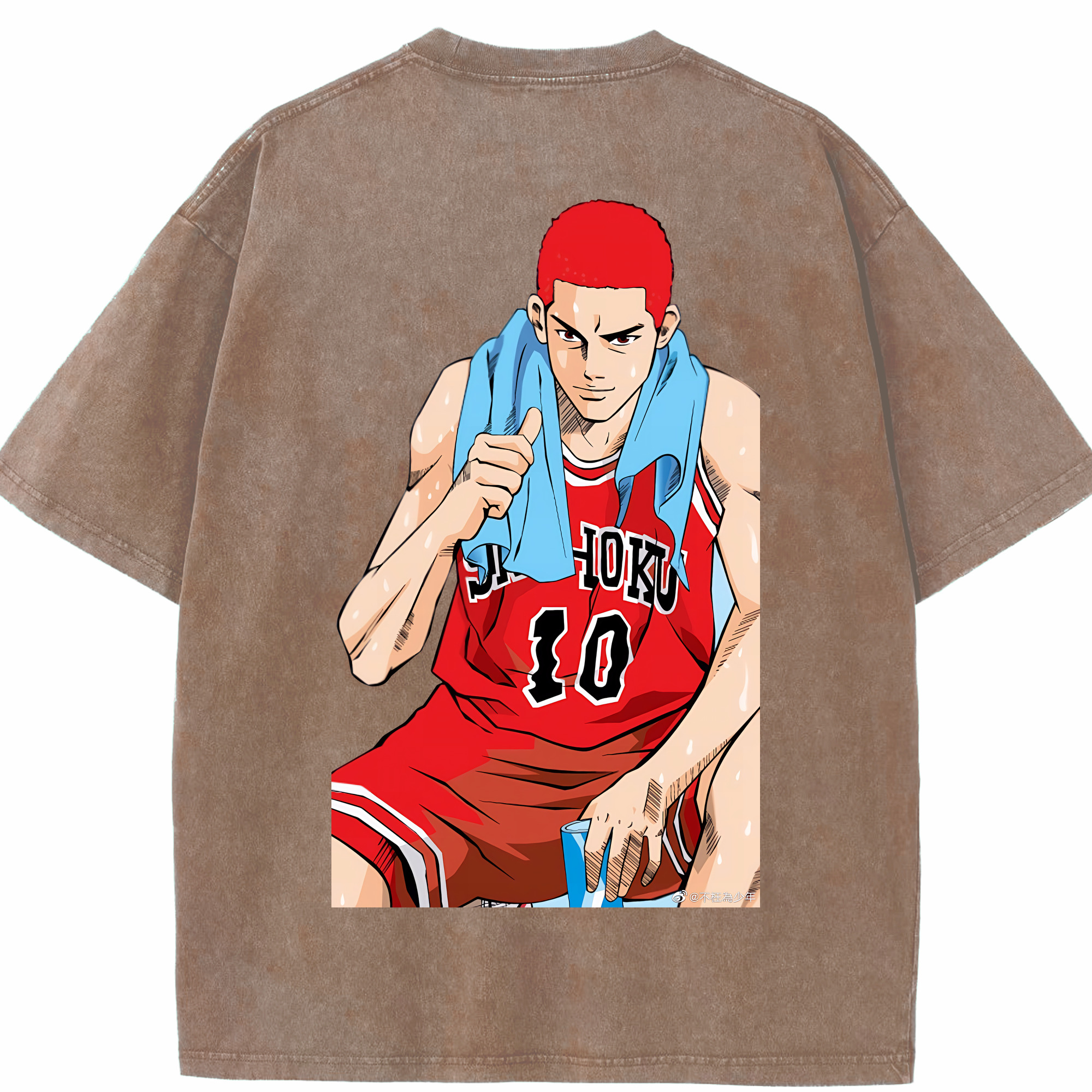 （画像用） SLAM DUNK／スラムダンク 綿100% ヴィンテージ風 半袖Tシャツ（背面プリント）