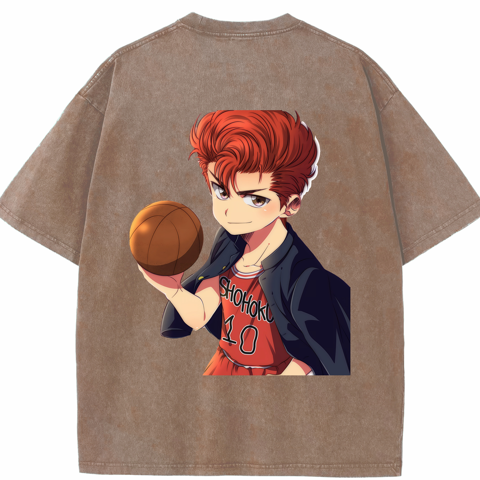 （画像用） SLAM DUNK／スラムダンク 綿100% ヴィンテージ風 半袖Tシャツ（背面プリント）