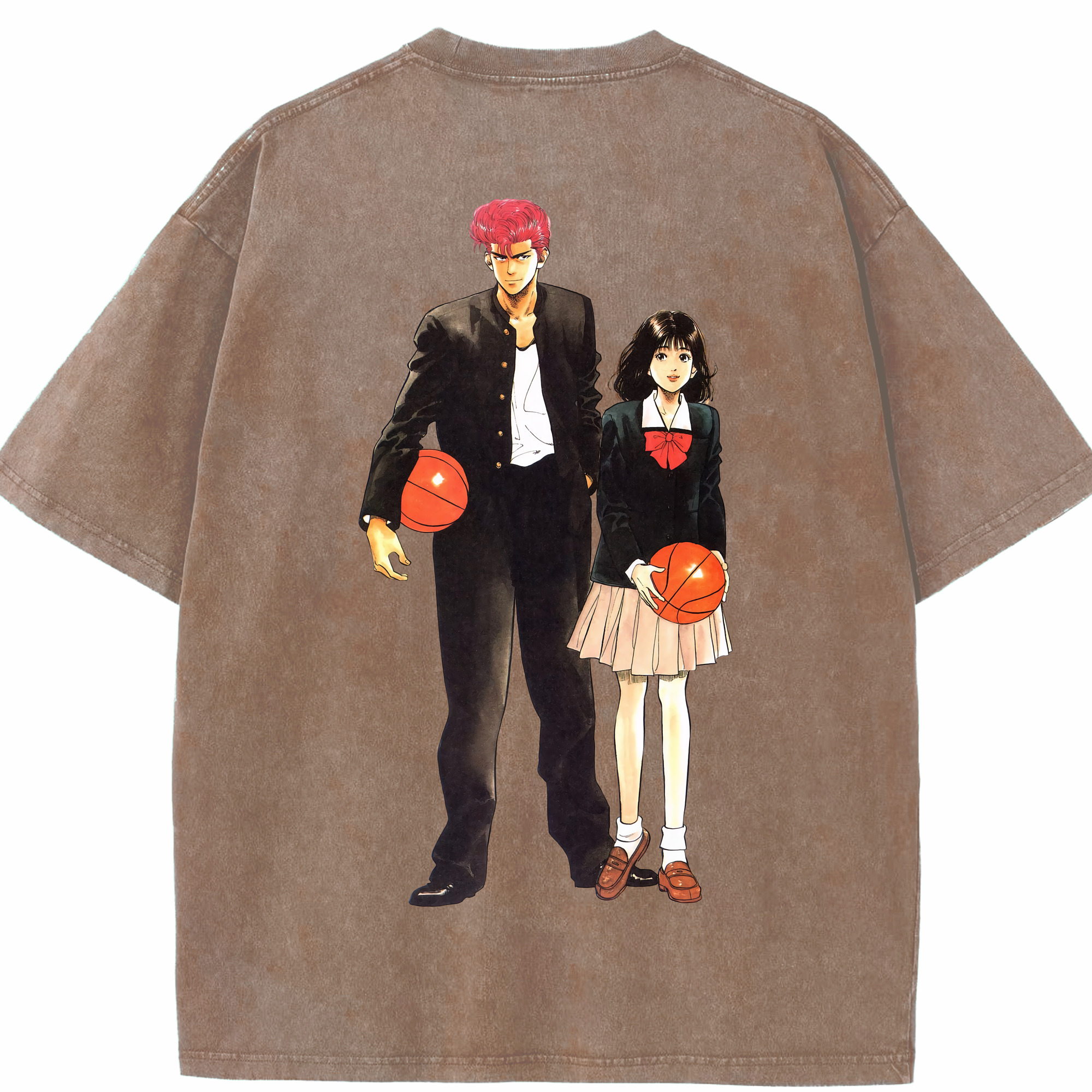 （画像用） SLAM DUNK／スラムダンク 綿100% ヴィンテージ風 半袖Tシャツ（背面プリント）