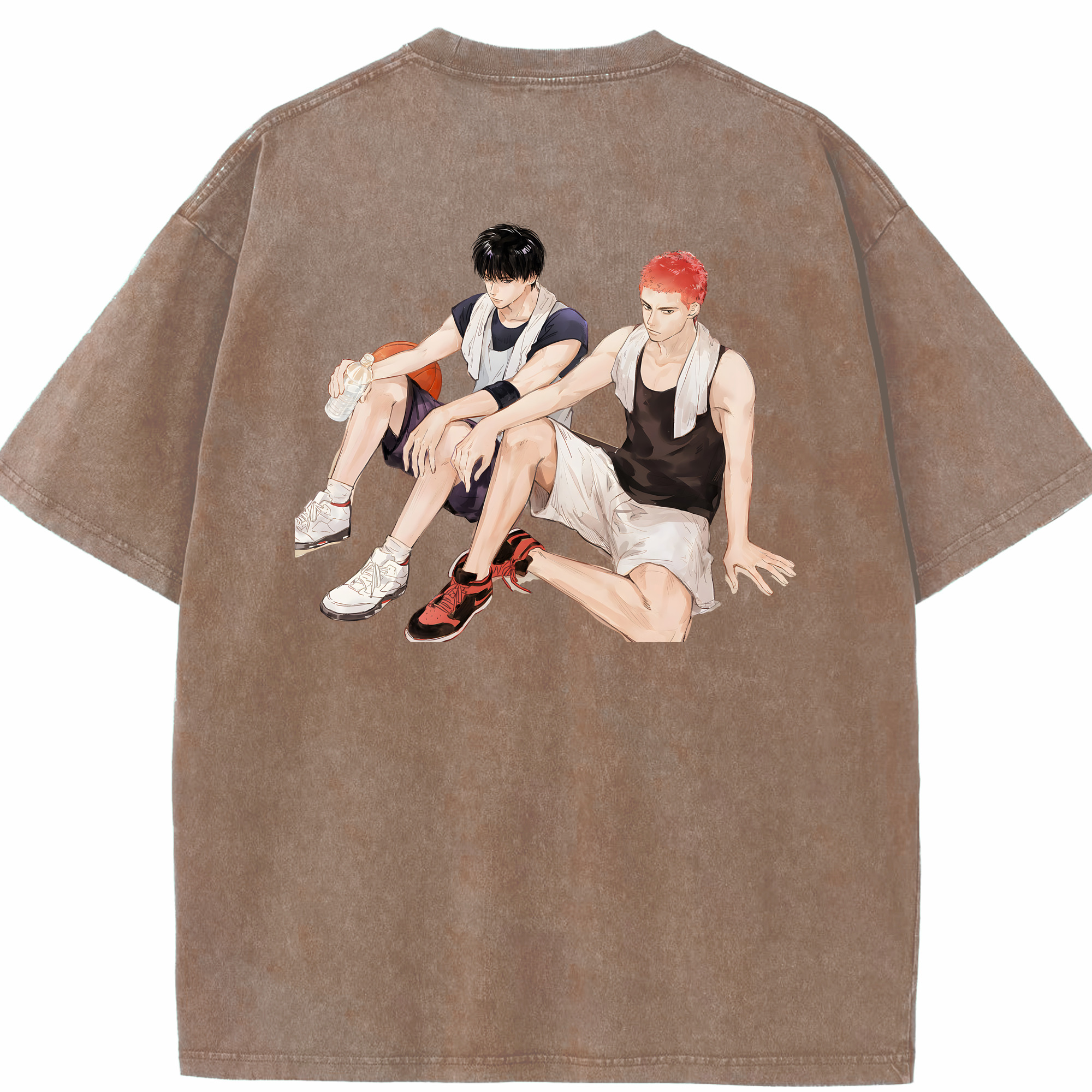 （画像用） SLAM DUNK／スラムダンク 綿100% ヴィンテージ風 半袖Tシャツ（背面プリント）