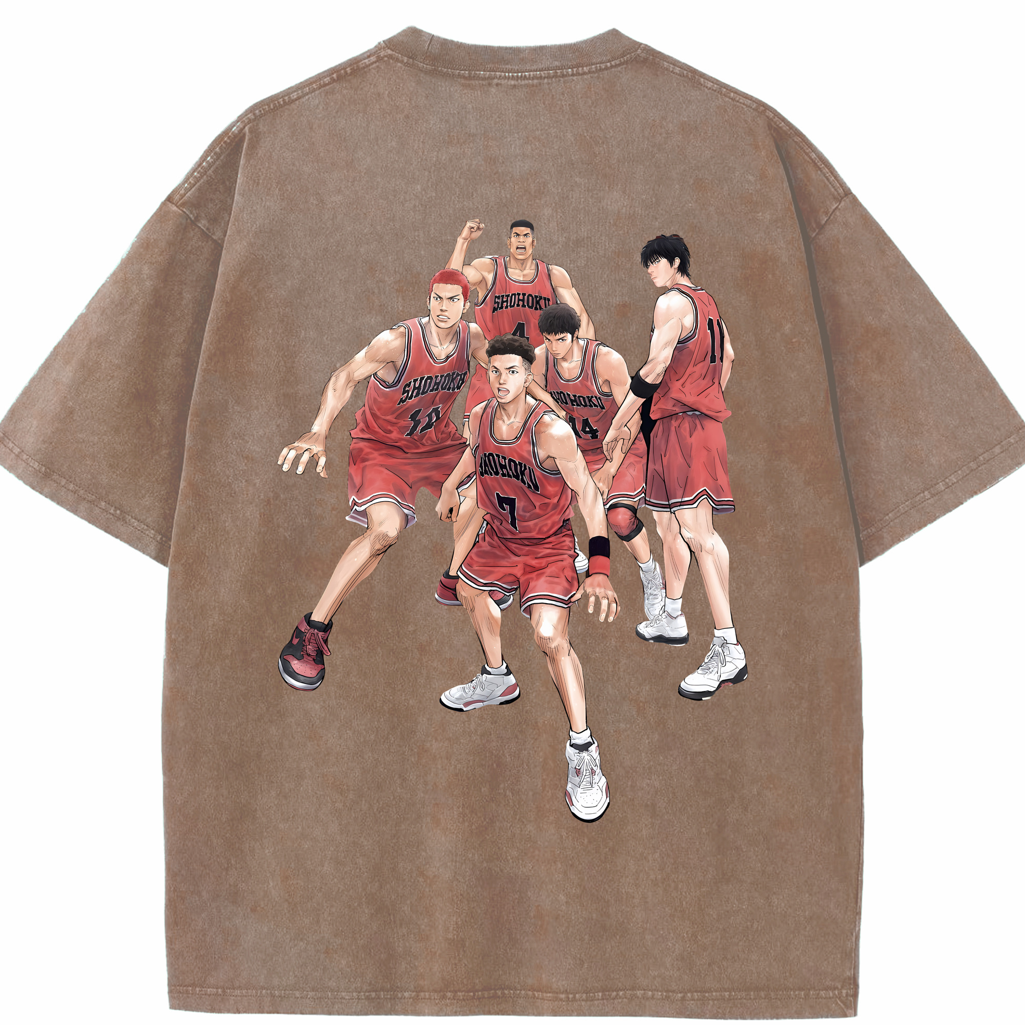 （画像用） SLAM DUNK／スラムダンク 綿100% ヴィンテージ風 半袖Tシャツ（背面プリント）