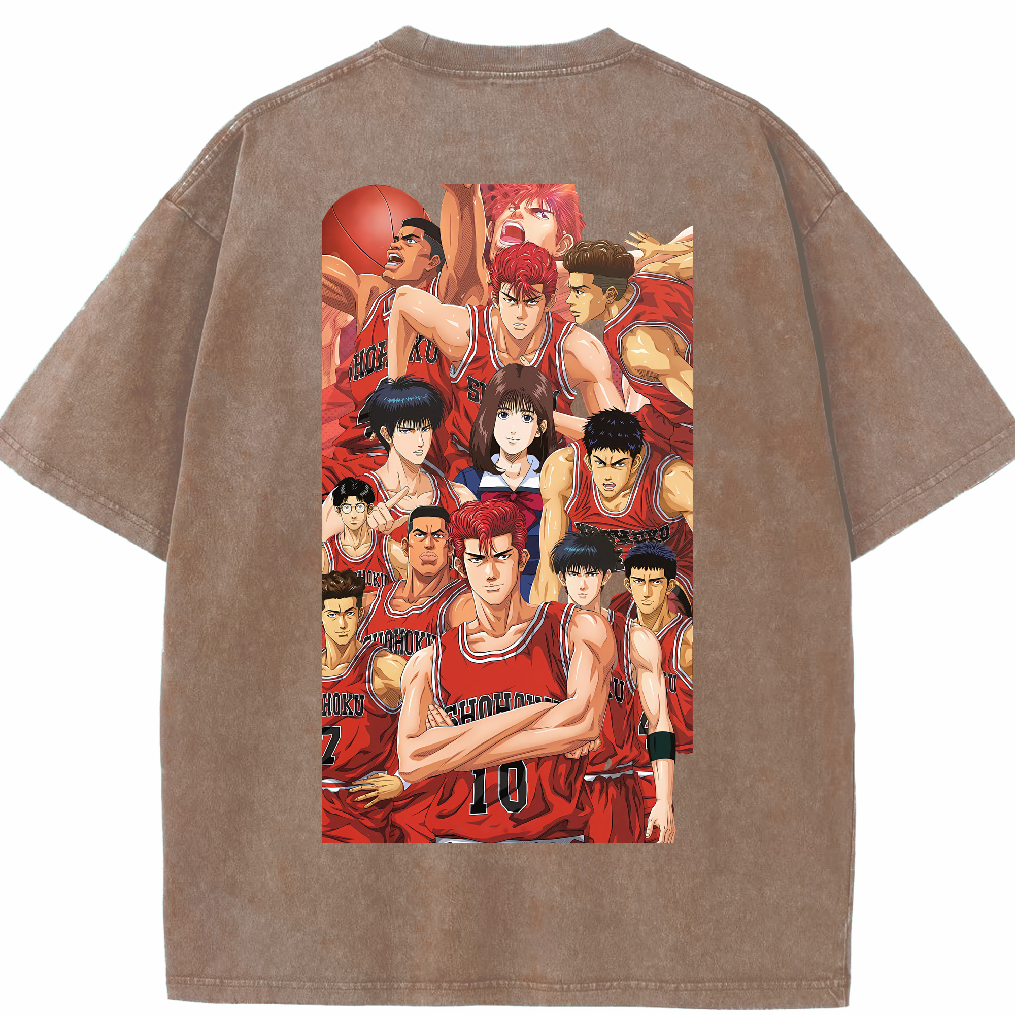 （画像用） SLAM DUNK／スラムダンク 綿100% ヴィンテージ風 半袖Tシャツ（背面プリント）