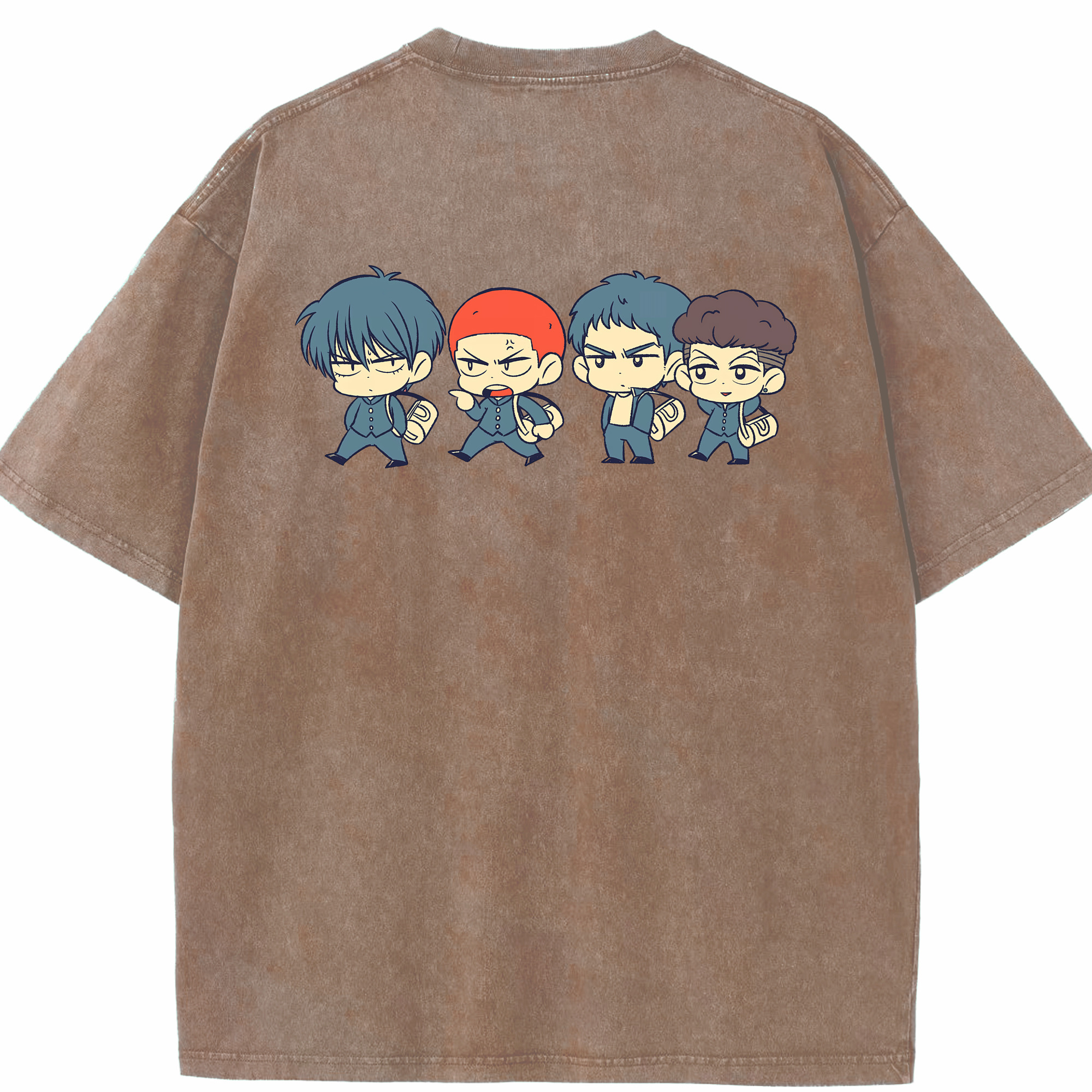 （画像用） SLAM DUNK／スラムダンク 綿100% ヴィンテージ風 半袖Tシャツ（背面プリント）