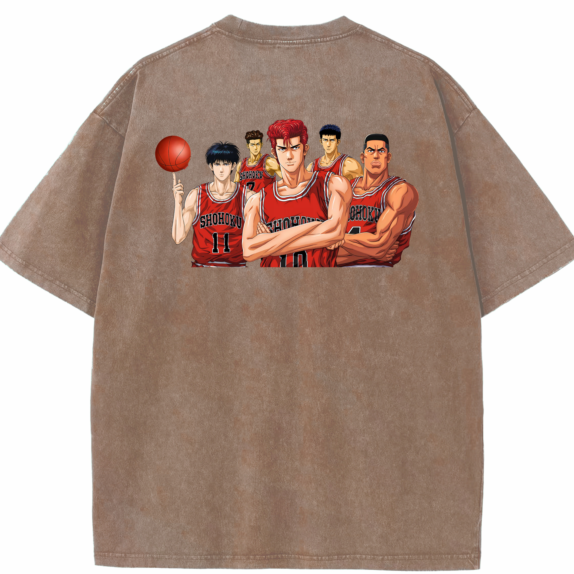 （画像用） SLAM DUNK／スラムダンク 綿100% ヴィンテージ風 半袖Tシャツ（背面プリント）
