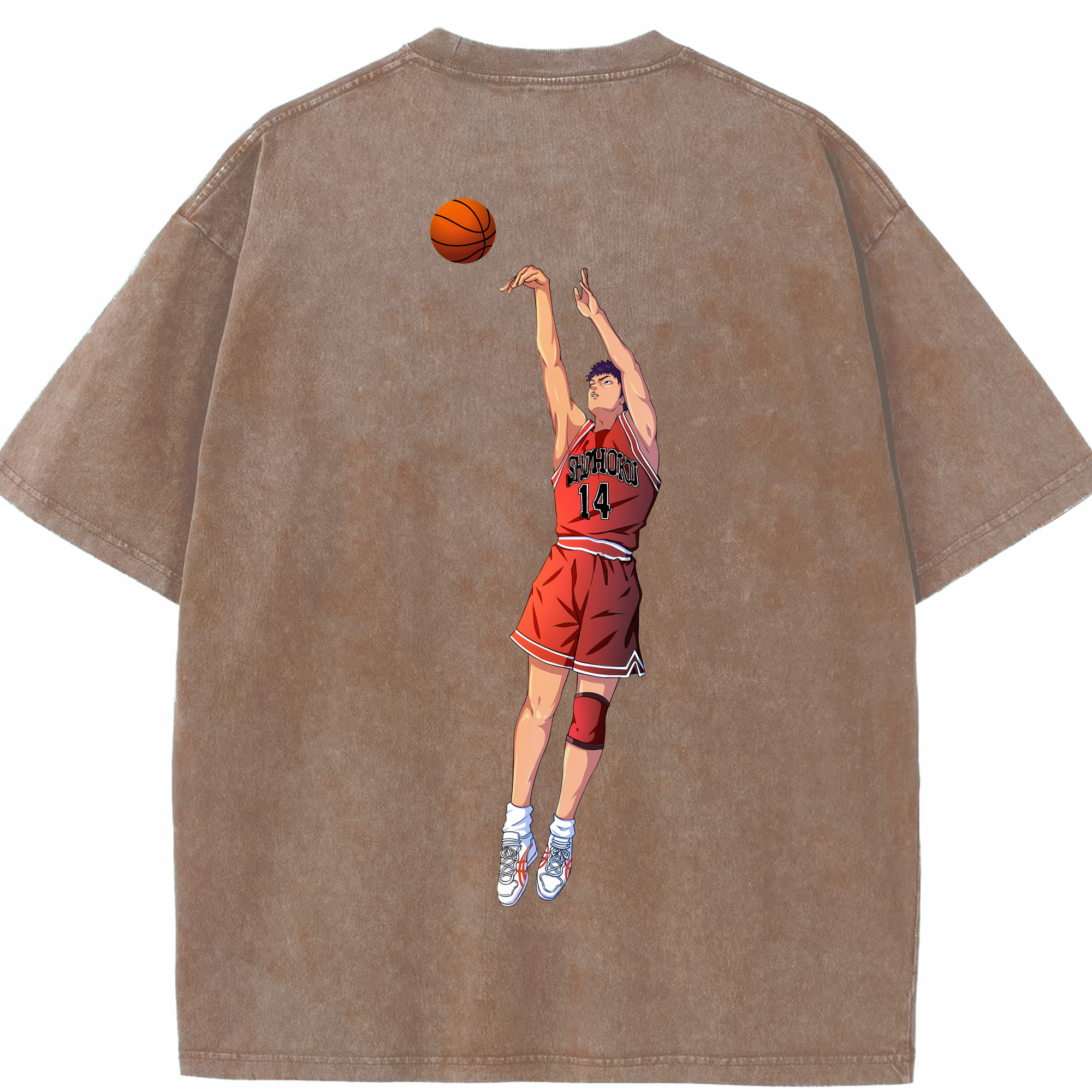 （画像用） SLAM DUNK／スラムダンク 綿100% ヴィンテージ風 半袖Tシャツ（背面プリント）