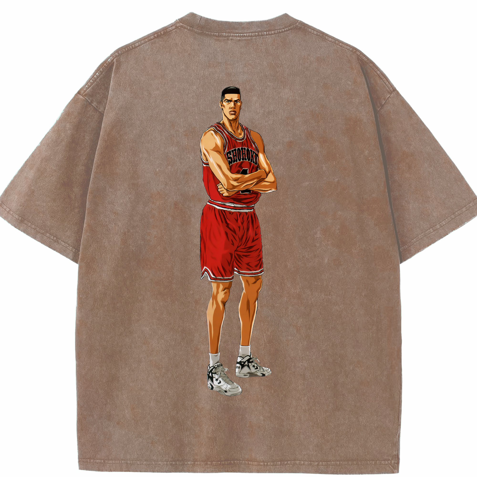 （画像用） SLAM DUNK／スラムダンク 綿100% ヴィンテージ風 半袖Tシャツ（背面プリント）