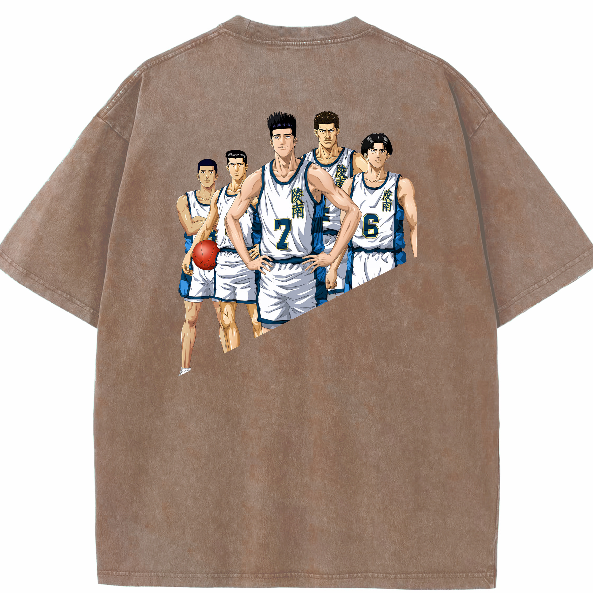 （画像用） SLAM DUNK／スラムダンク 綿100% ヴィンテージ風 半袖Tシャツ（背面プリント）