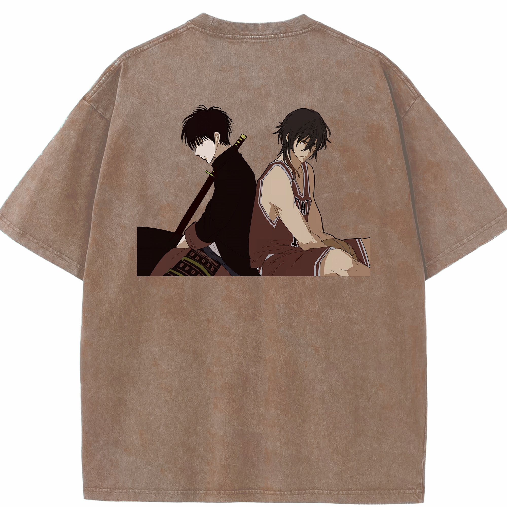 （画像用） SLAM DUNK／スラムダンク 綿100% ヴィンテージ風 半袖Tシャツ（背面プリント）