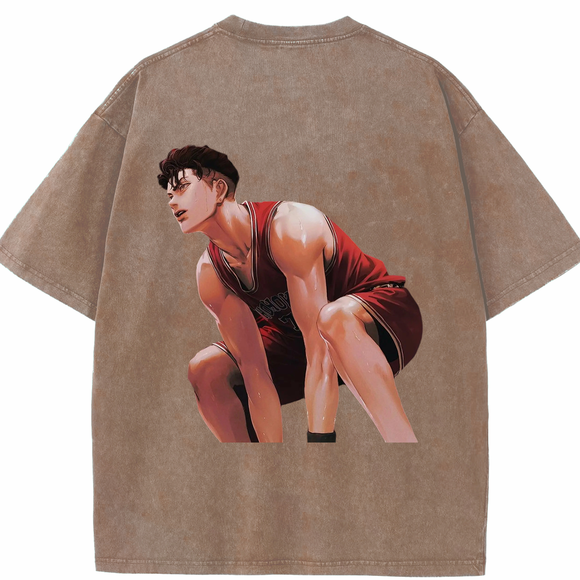 SLAM DUNK／スラムダンク 綿100% ヴィンテージ風 半袖Tシャツ（背面プリント）
