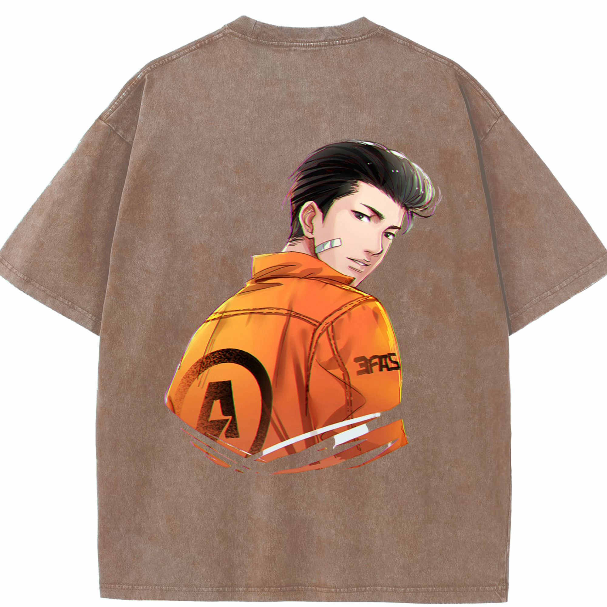 SLAM DUNK／スラムダンク 綿100% ヴィンテージ風 半袖Tシャツ（背面プリント）