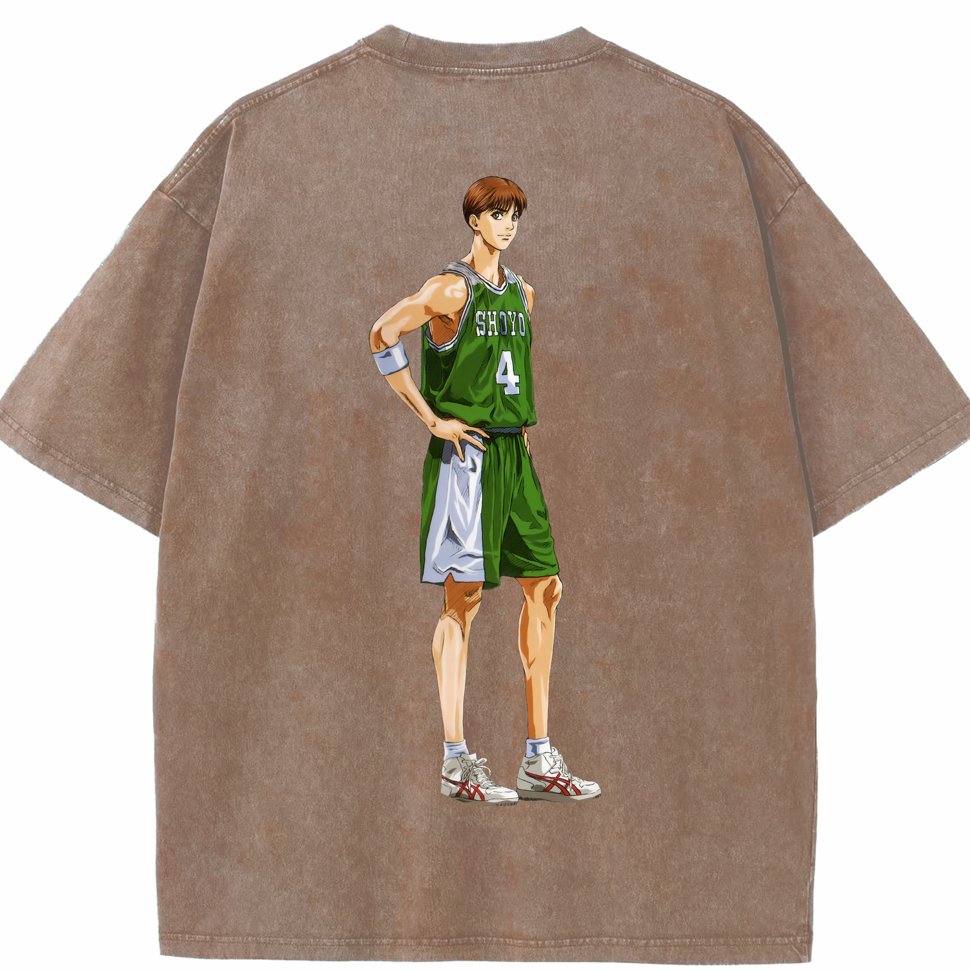 SLAM DUNK／スラムダンク 綿100% ヴィンテージ風 半袖Tシャツ（背面プリント）