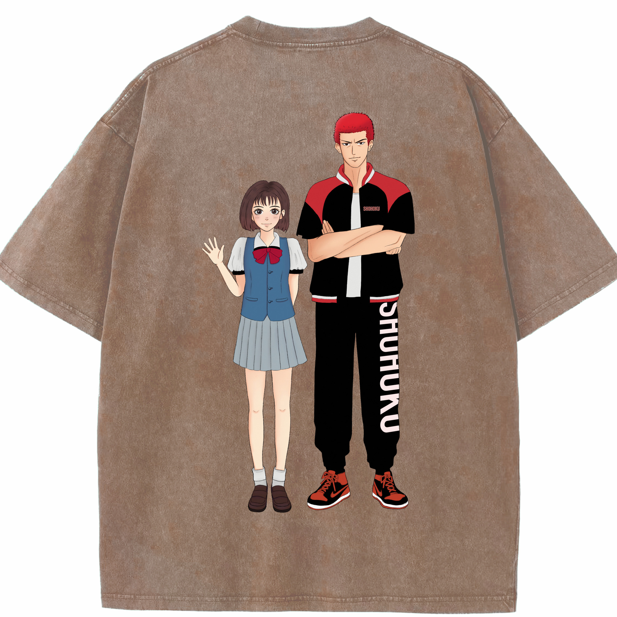 （画像用） SLAM DUNK／スラムダンク 綿100% ヴィンテージ風 半袖Tシャツ（背面プリント）