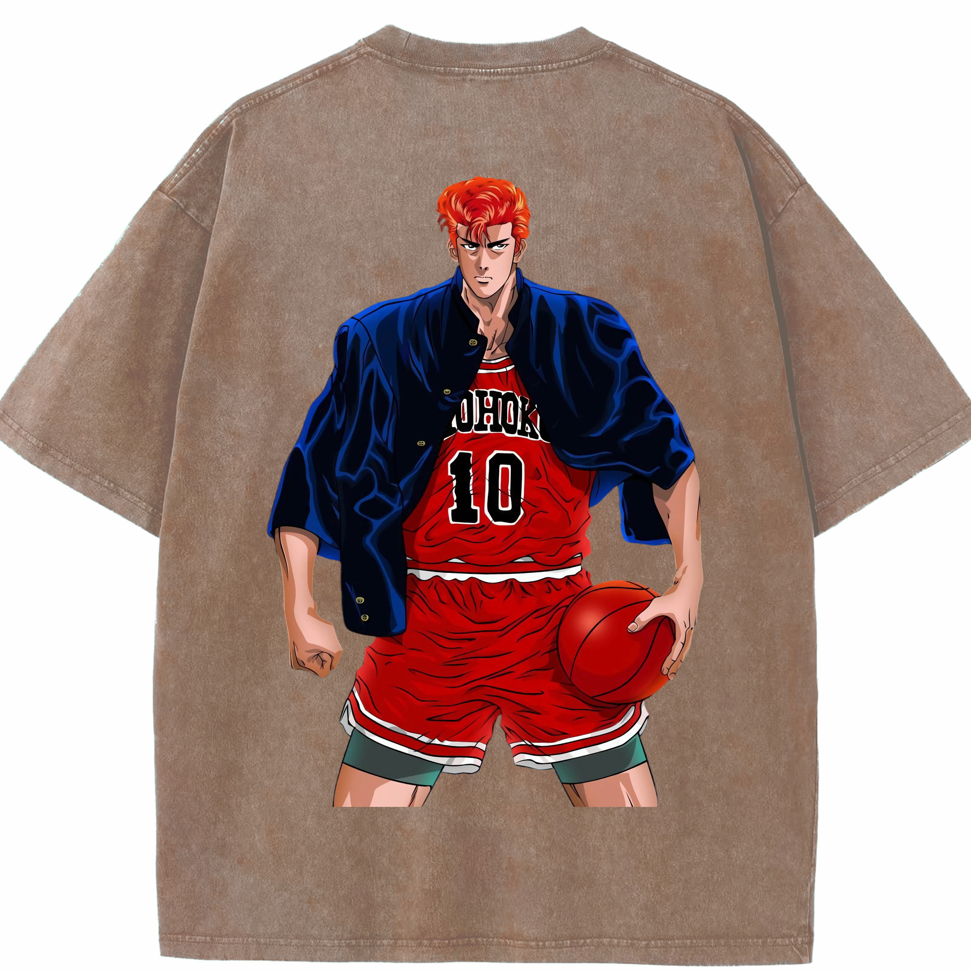（画像用） SLAM DUNK／スラムダンク 綿100% ヴィンテージ風 半袖Tシャツ（背面プリント）